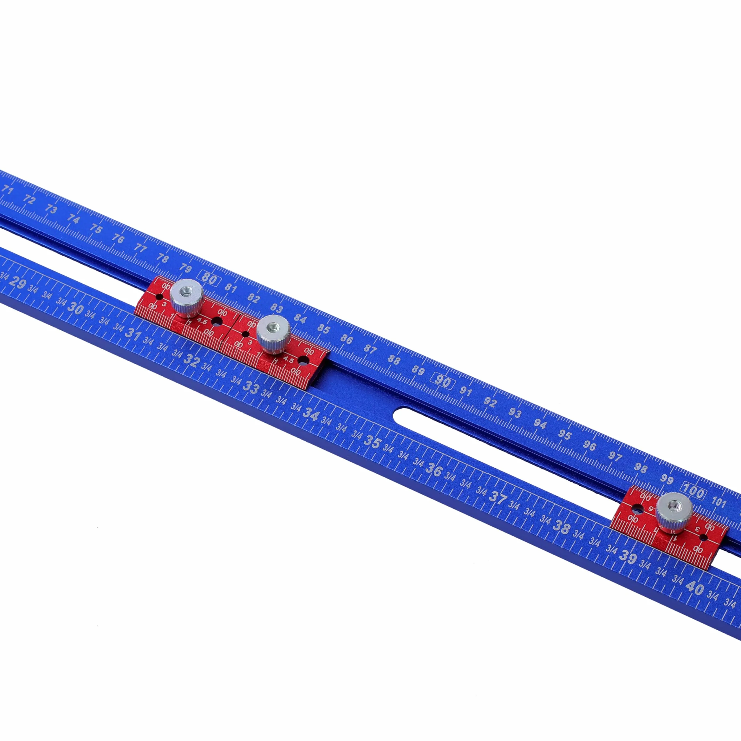 KATSU Tools Righello di posizionamento 4 in 1 da 1200 mm, in lega di alluminio, maschera per hardware per armadietto, lavorazione del legno, modello 311409
