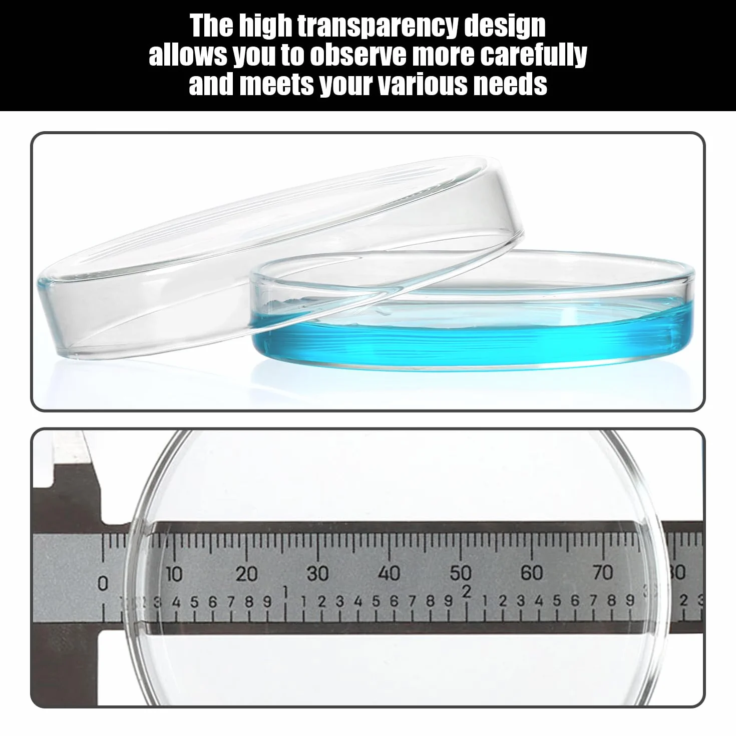 Piastre Di Petri In Plastica Da 25 Pezzi, Piastre Di Petri Specifiche Per Laboratorio, Scatole Sperimentali Rotonde Trasparenti Con Coperchio, Adatte Per Colture Cellulari E Colture Batteriche.