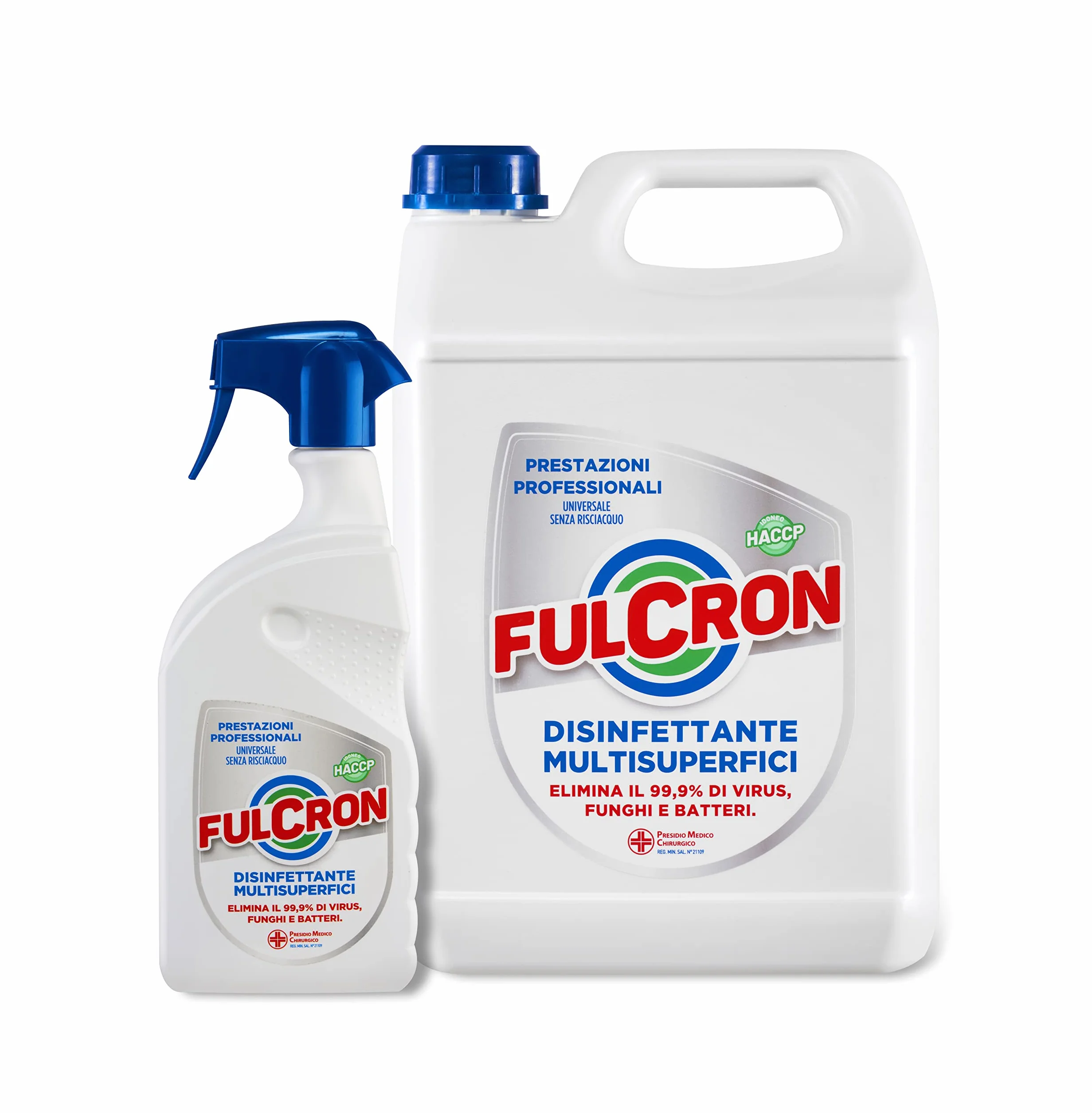 FULCRON Disinfettante Multisuperfici 750 Ml, Detergente Inodore, Elimina 99,9% di Virus Funghi Batteri