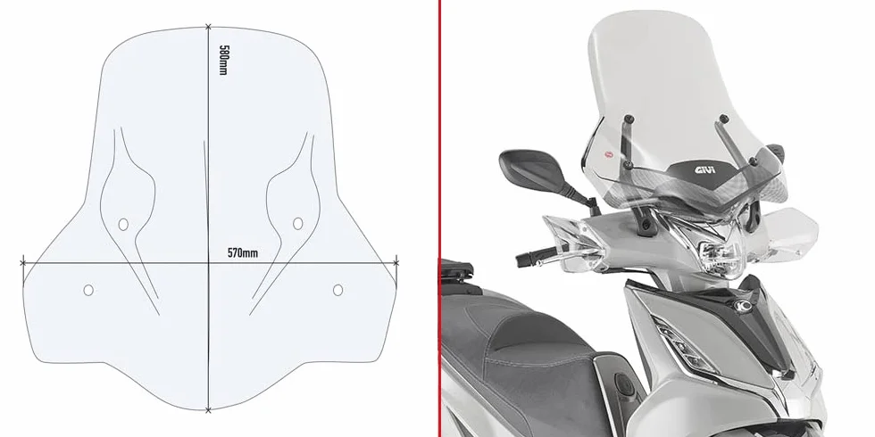 GIVI SCHERMO KYMCO AGILITY 300 R1619-20