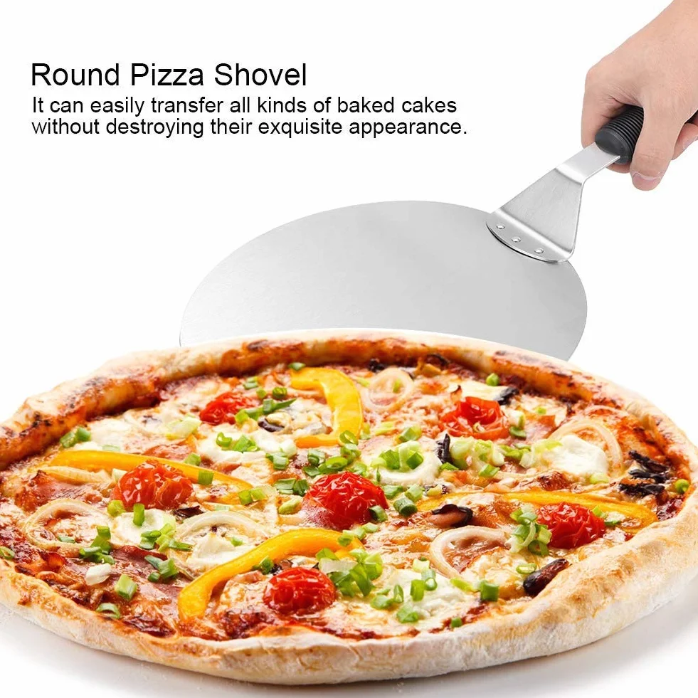 Paletta per Pizza Acciaio Inox con Impugnatura Antiscivolo