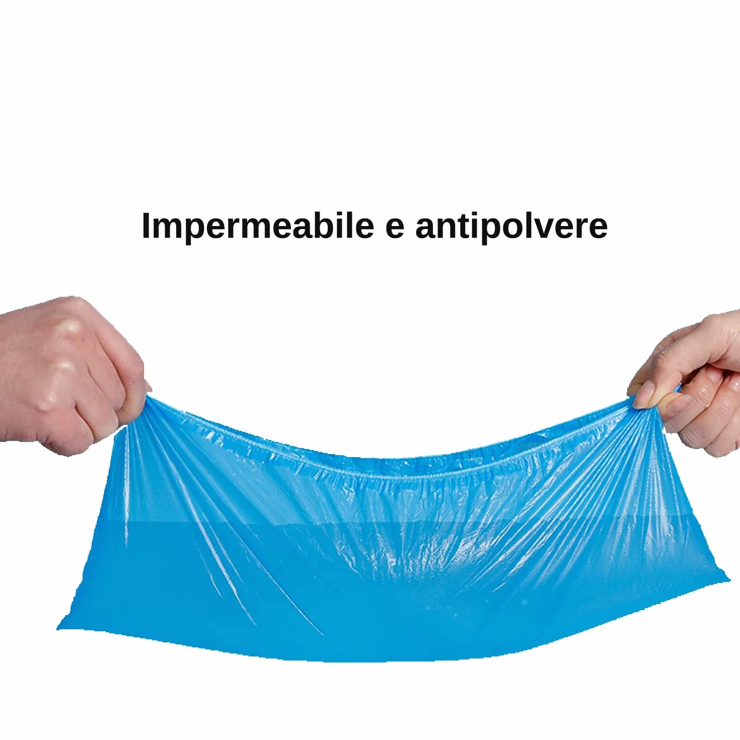 Copriscarpe Impermeabili MAQA 100 pz 42 cm Calzari Monouso USA e Getta Antiscivolo Blu