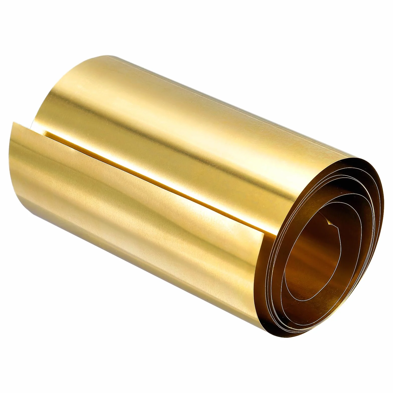 QUARKZMAN Rotolo di Lamiera in Ottone, 2000mm x 100mm x 0,01mm per Artigianato, Riparazioni Elettriche, Messa a Terra