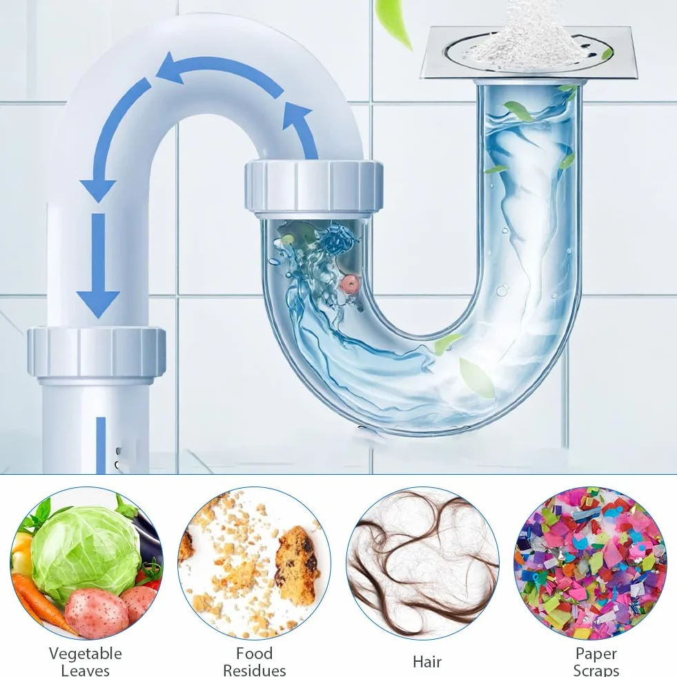 Powerful Pipe Dredging Agent, Powerful Quick Cleaning Drain Toilet Cleaner Tool, Disincrostante for Scarichi, Capelli, Kitchen and Toilet Pipelines