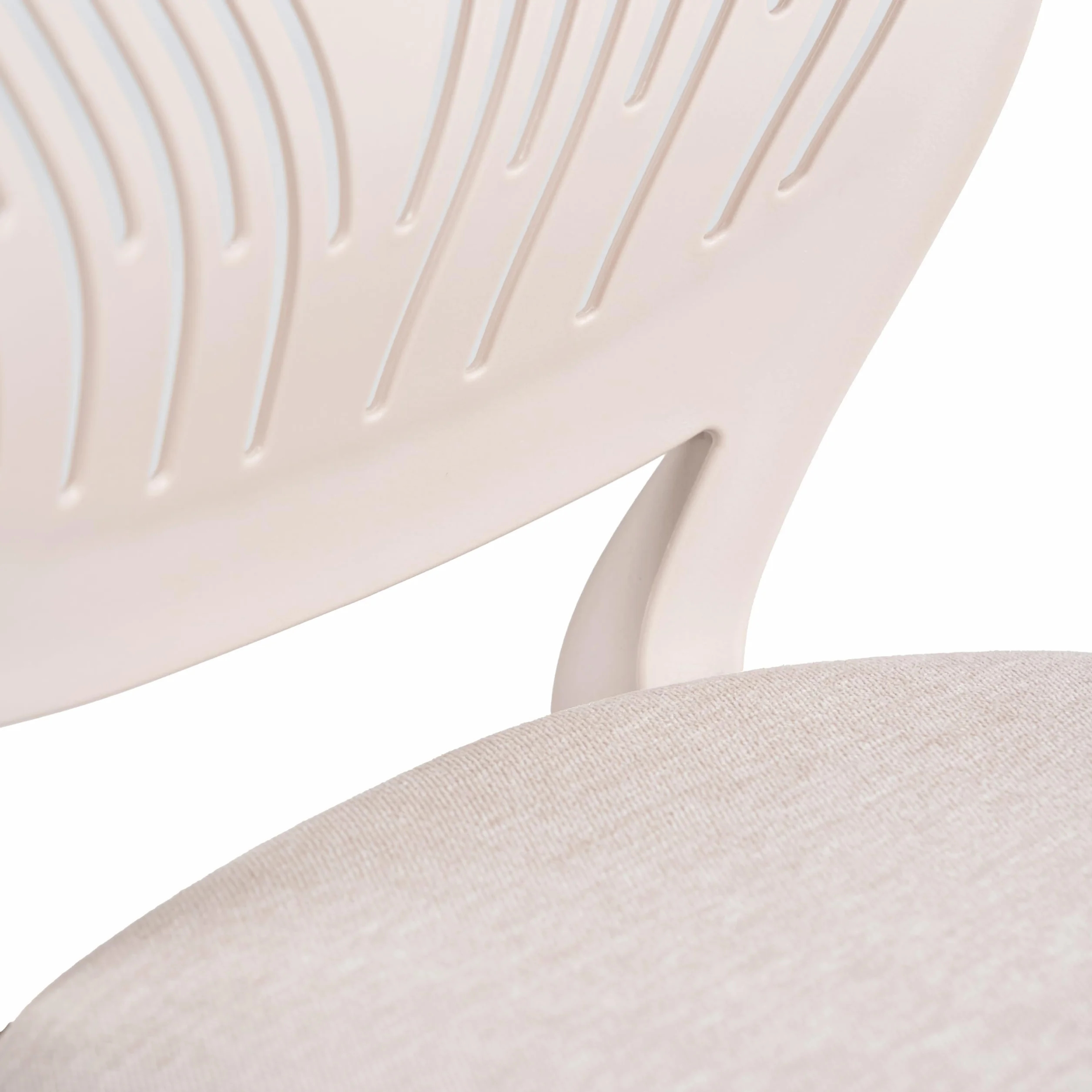 Sedia ergonomica per scuola con schienale in rete traspirante, altezza regolabile, rotazione 360°, Morandi Beige