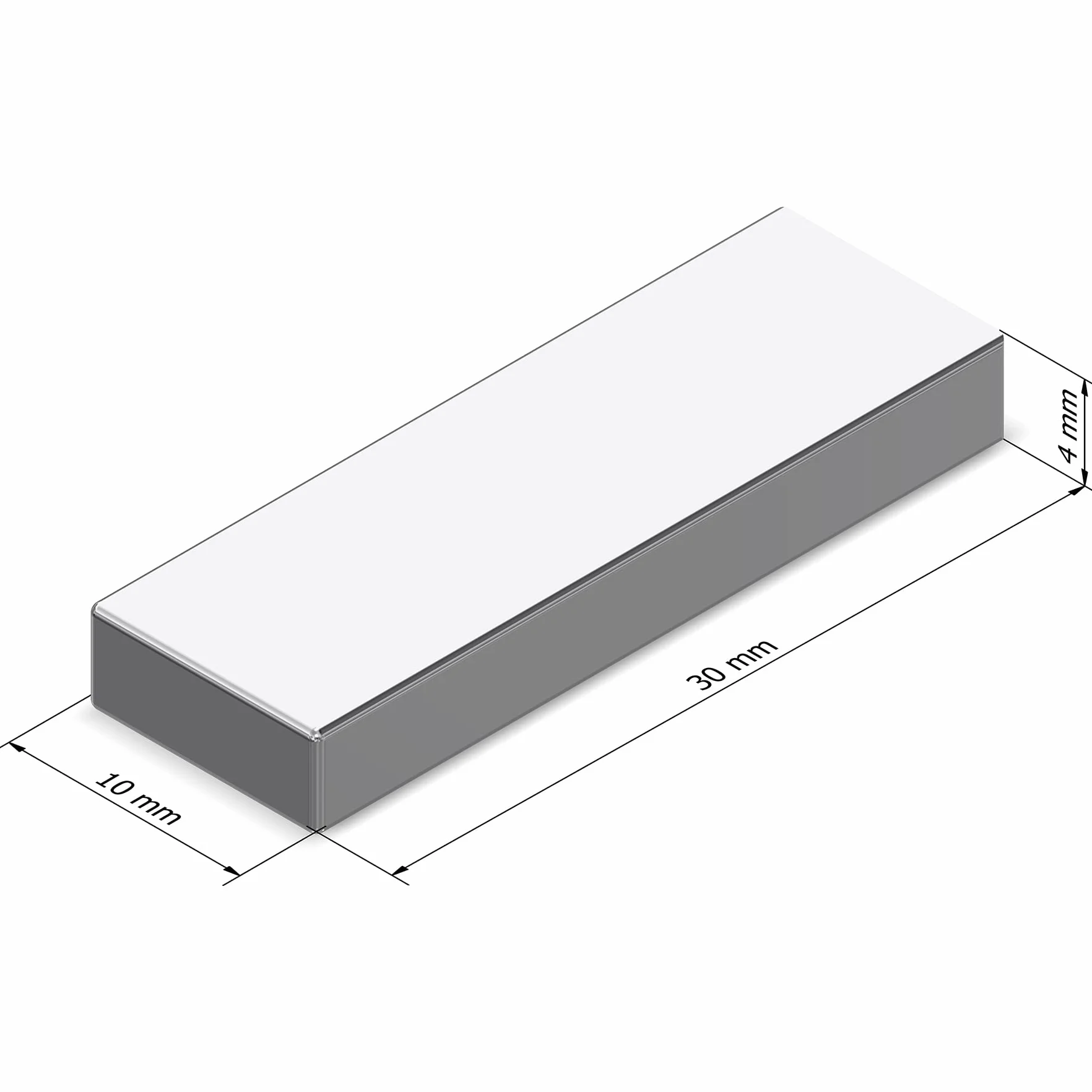 SENSEI® Calamita al Neodimio – 8 Pezzi (30x10x4 mm) – Magneti Super Potenti Rettangolari – Capacità di Carico 5,4 kg