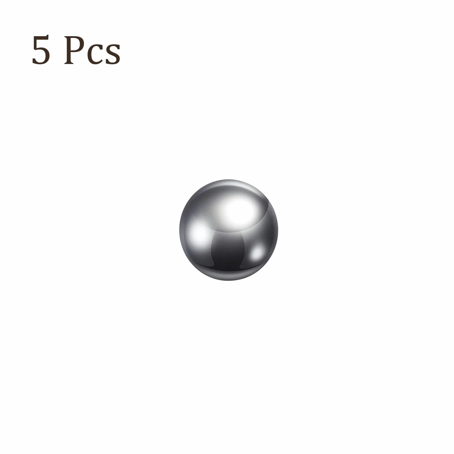 5pz Precisione Sfere - Sfere Acciaio [18mm] 304 Acciaio Inossidabile per Cuscinetti Utilizzare Sfere Metalliche Palline Bici, Solido