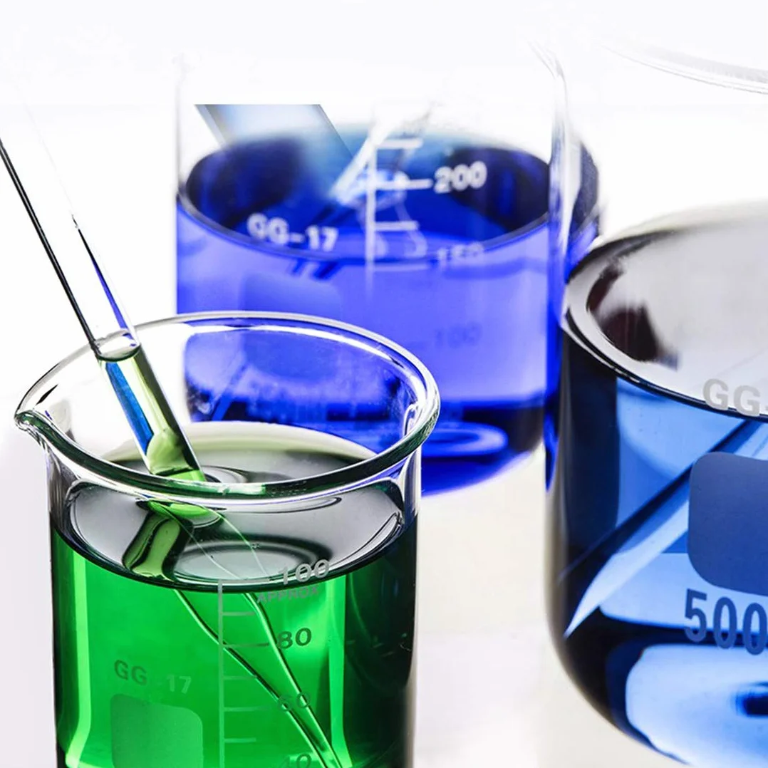 JESSTOLO Set di Bicchieri Cilindrici Graduati in Vetro, 5 Becher, 4 Cilindri, 3 Pipette, 4 Aste di Agitazione e 2 Spazzolini