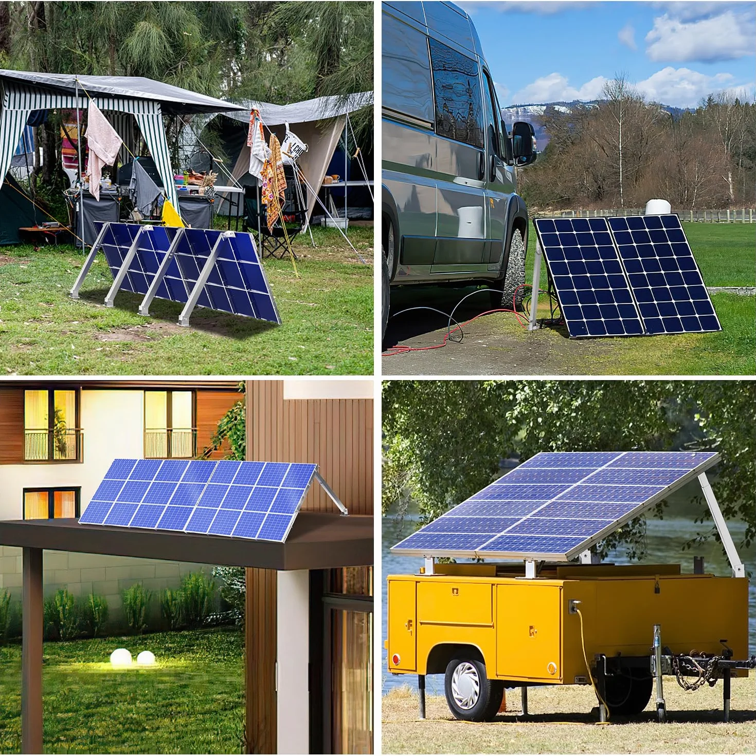 Gimisgu Supporto Regolabile per Pannello Solare 0°-60° 2 Paia