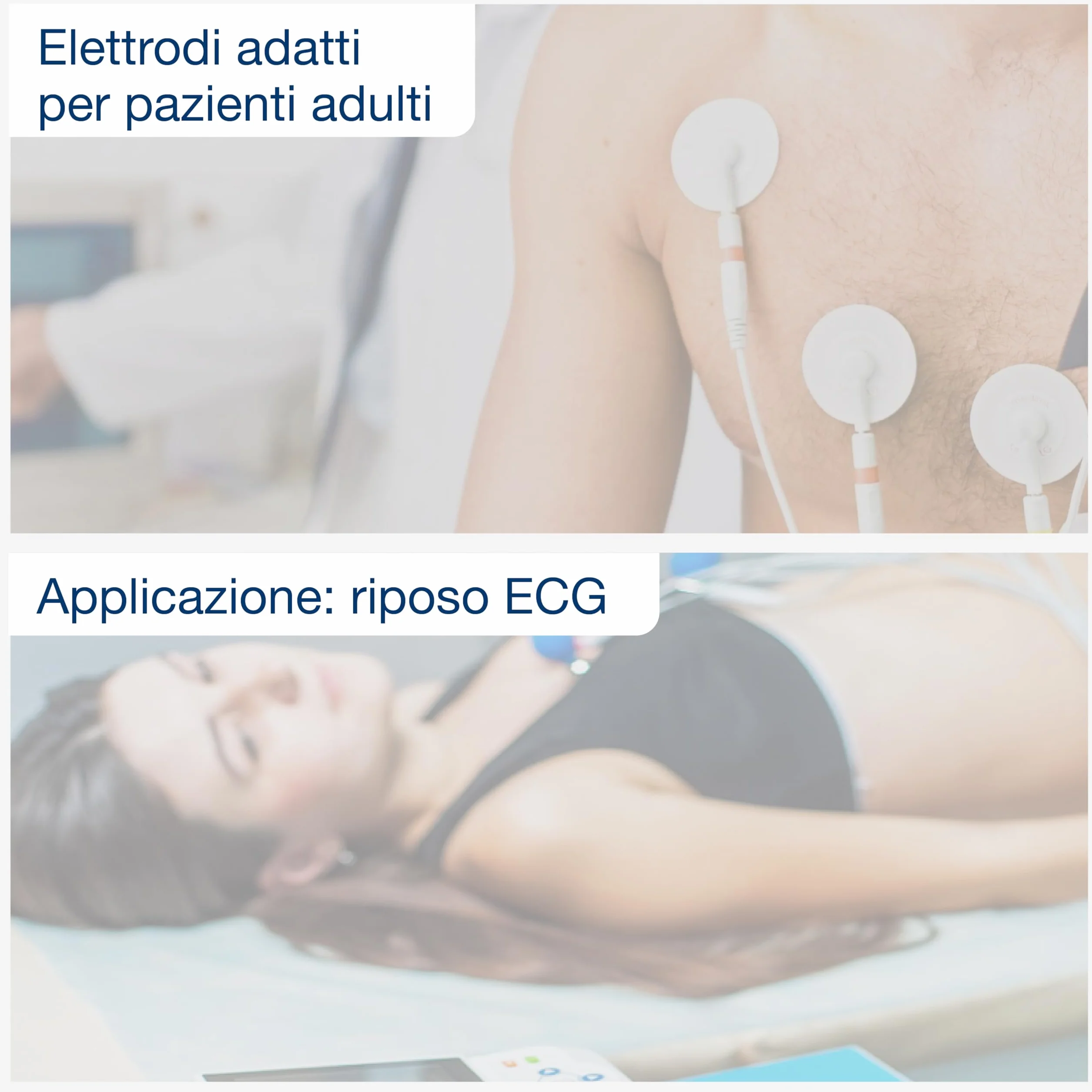 Fiab Elettrodi ECG Monouso Universali PreGellati-Adulti Forma Tab 34x23mm 100 Pezzi
