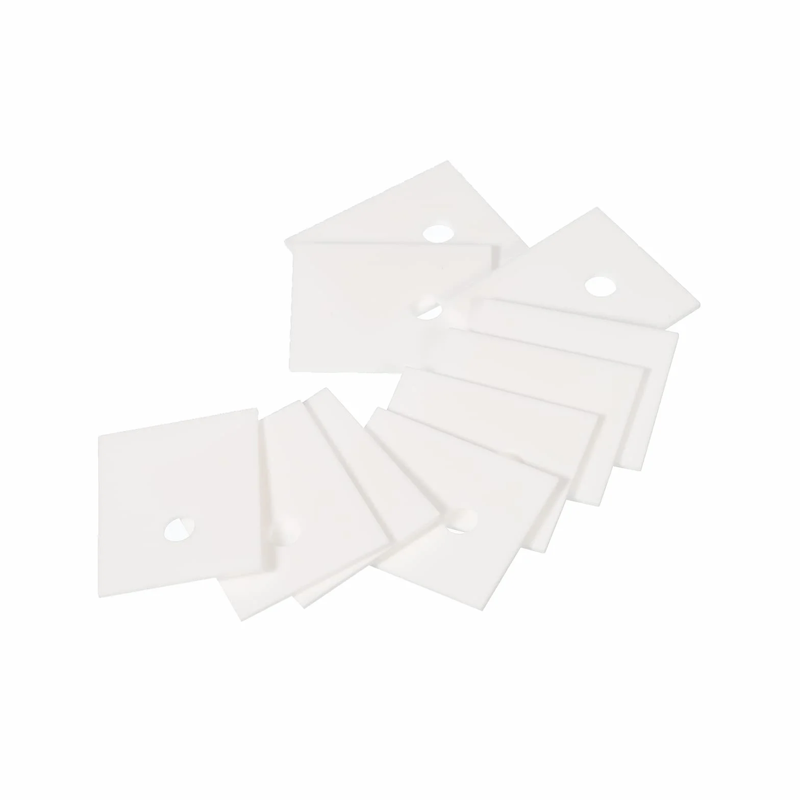 PATIKIL Allumina Ceramica Lastra Raffreddamento Imbottitura Isolante 50pz 7mm Foro Alta Durezza per MOS Transistor 25x20x1mm