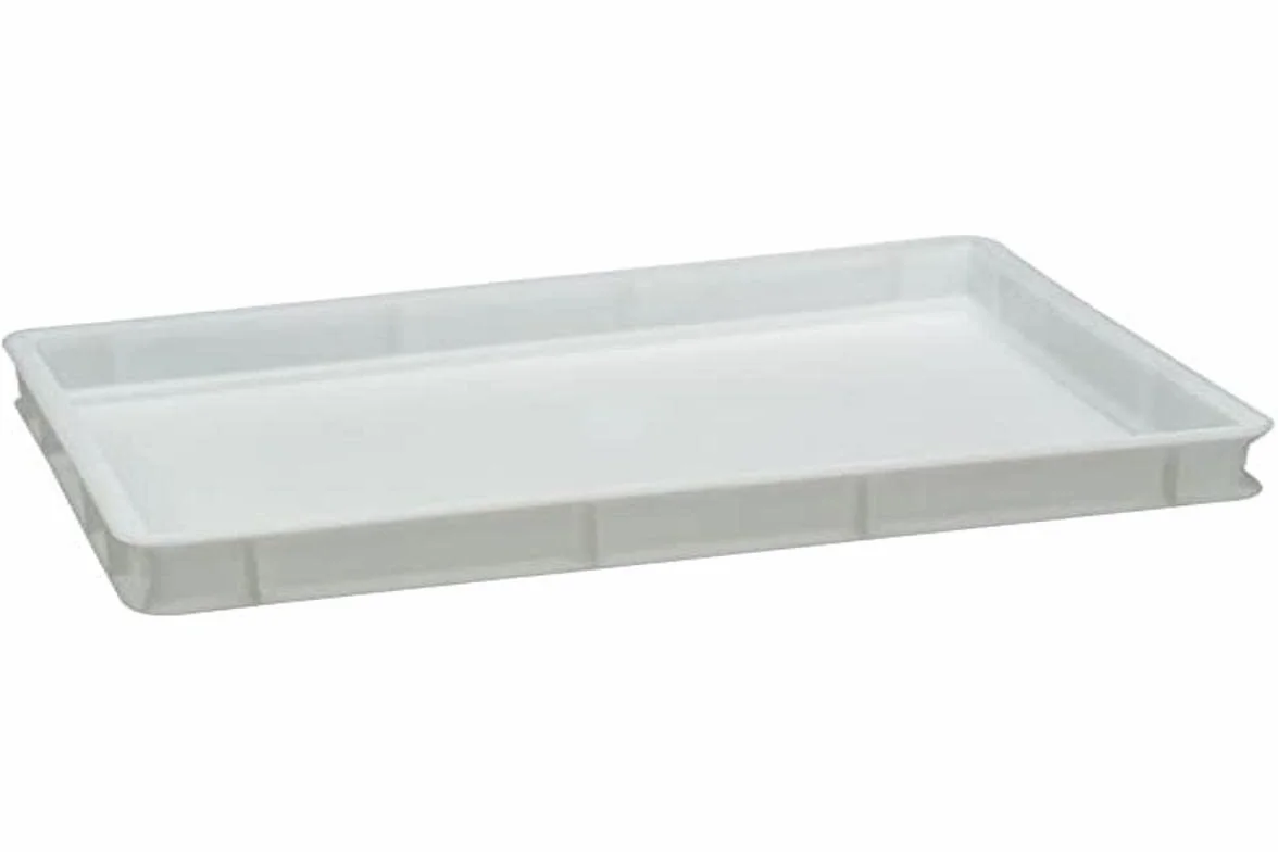 PIAZZA Contenitore Lievitazione Pizza Pane Plastica 60x40x10 cm Cassetta Portaimpasto Bianca Made in Italy
