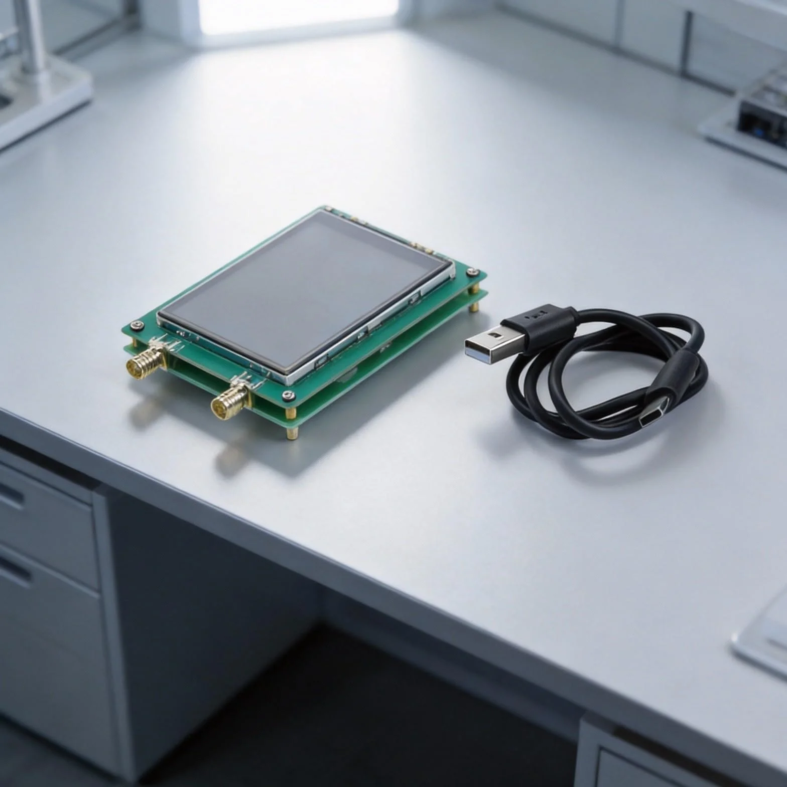 Touch screen a basso rumore 0.5Ppm di fonte Max2870 rf del generatore di segnale 23.5-6000Mhz per il lavoro di analisi di ingegneria e di prova di laboratorio