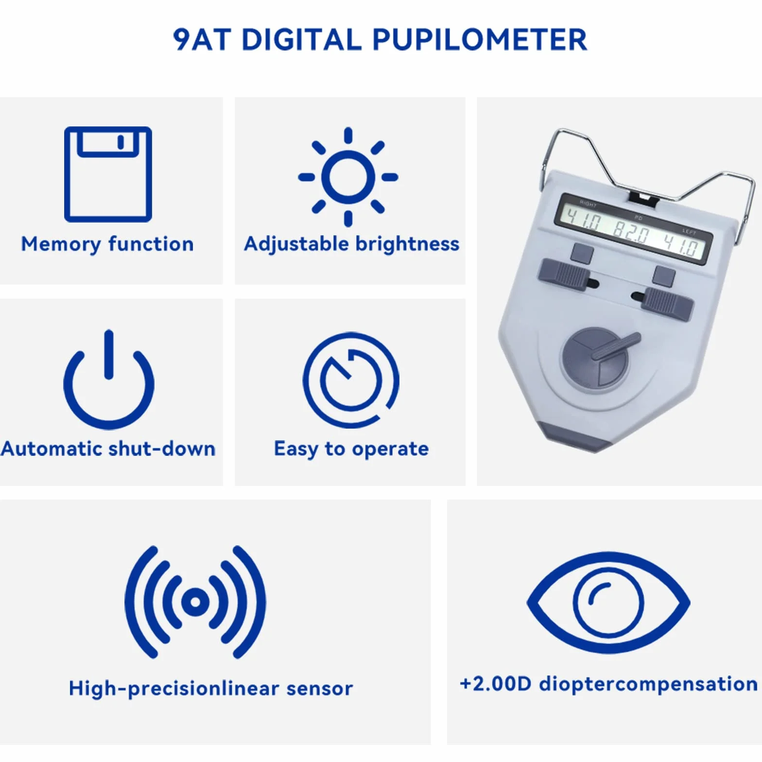 Ottica Digitale Scarica Parziale Meter Pupilla Distanza Meter Pupilla Distanza Meter Strumento Ottico (LY-9AT)