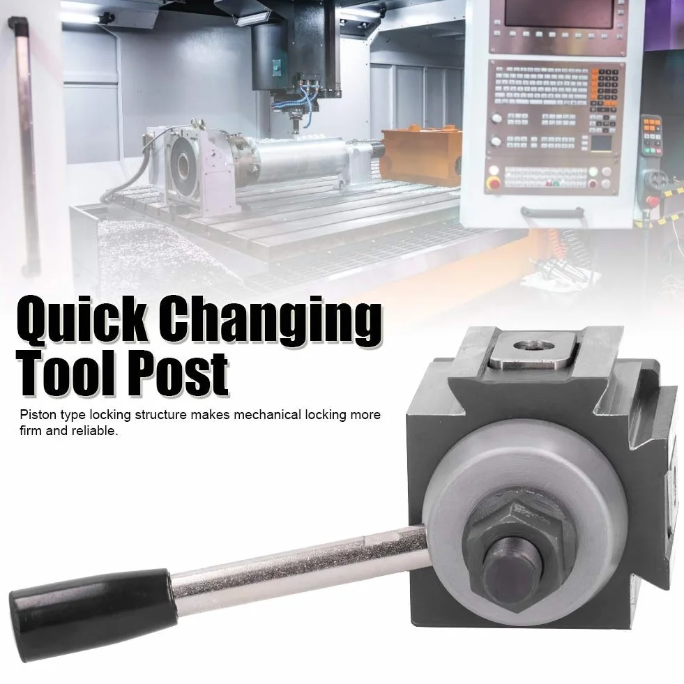 Tornio CNC Portautensili Portautensili a Cambio Rapido Supporto per Tornio a Colonna a Pistone AXA Portautensili per Tornio CNC 6-12 Pollici 250-100 con Struttura di Bloccaggio a Pistone ed
