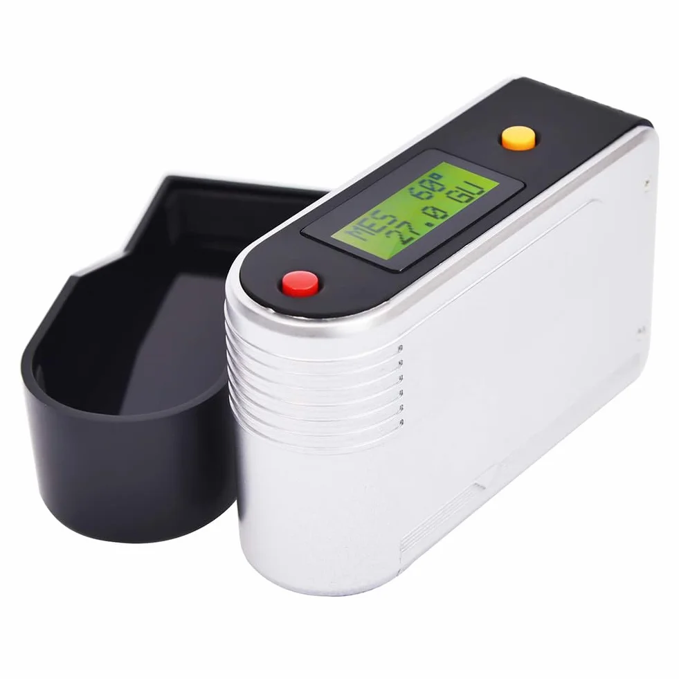 Glossmetro 60 gradi, Glossmetro digitale preciso per superfici di vernici, Glossmetro portatile, Glossmetro ad alta precisione con calibrazione automatica 0-200Gu Glossmetro Tester per vernici di