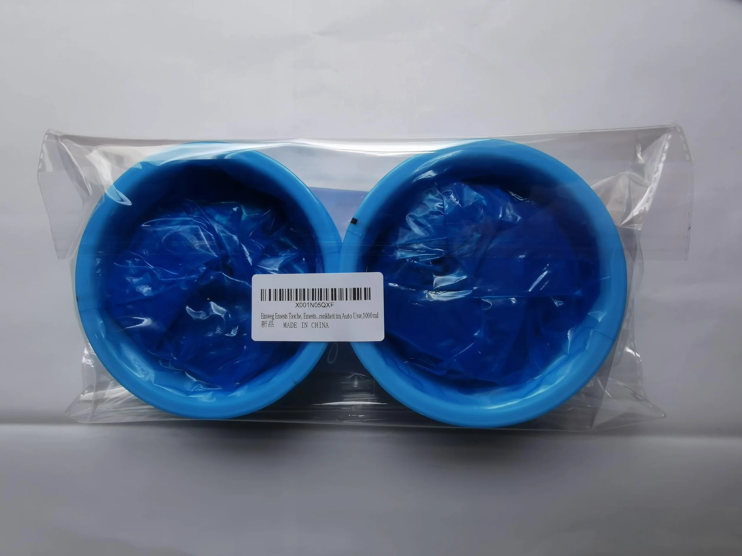 Sacchetti Monouso Vomito Auto Bambini 10 Pezzi Blu Alta Densità 1000 ml