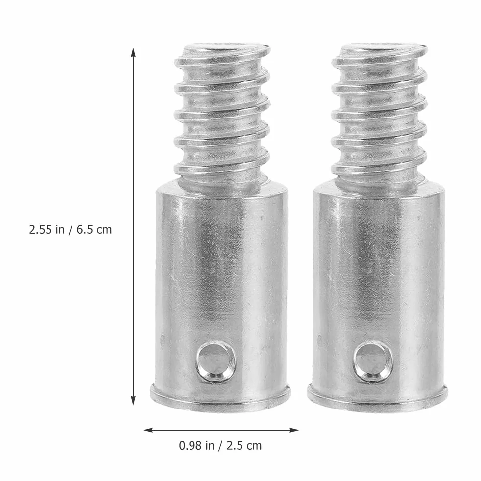 Adattatore Manico Scopa in Metallo con Estremità Filettata, Kit Riparazione Bastone Scopa Acciaio Inox 2 Pezzi