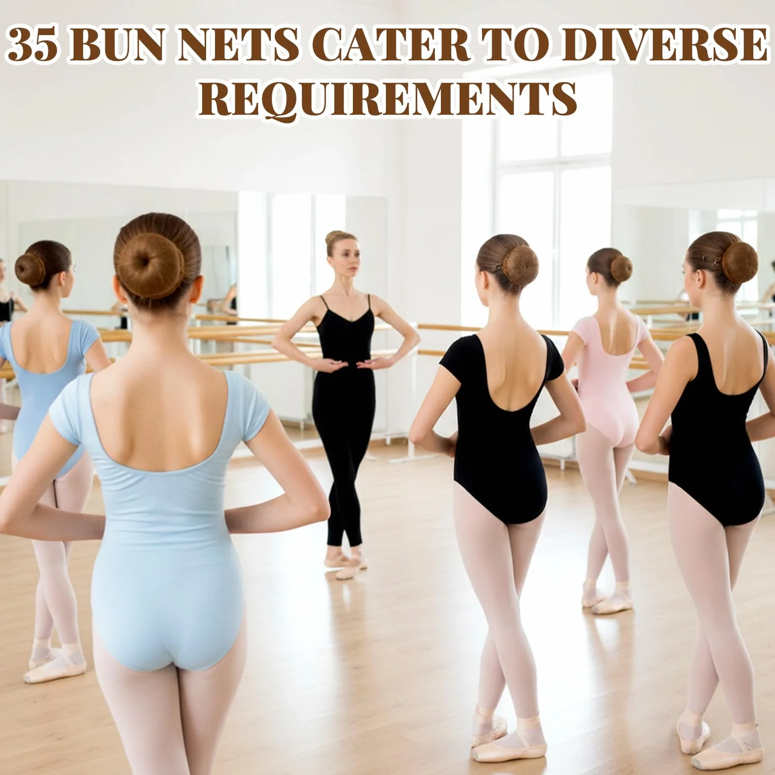 Nylon Invisible Hair Net 20 Cali 50 cm Rete Elastica per Capelli Bionda per Donna Balletto Danza