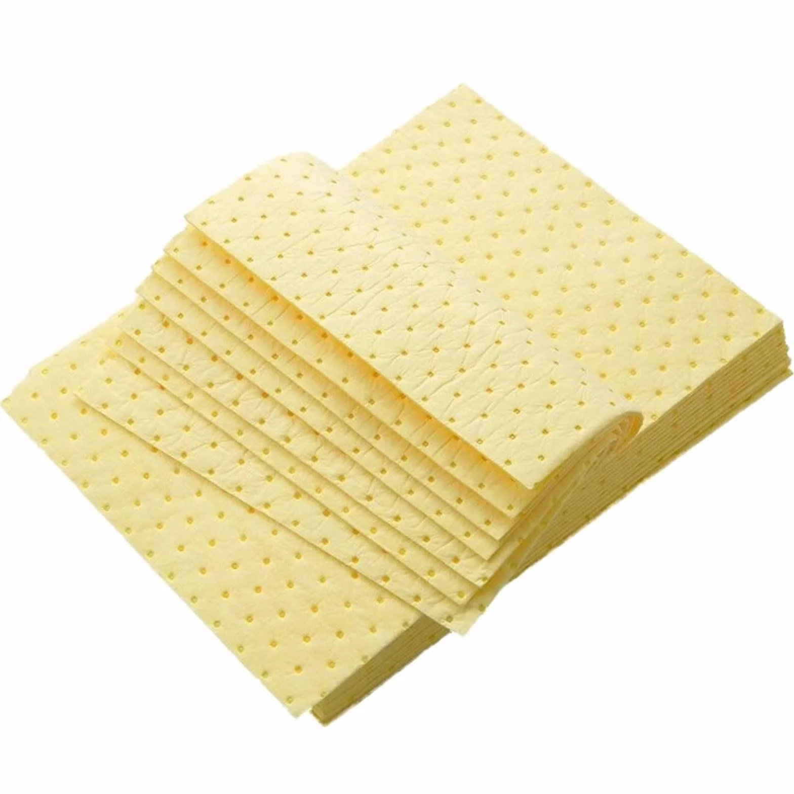 Tappetino Assorbente per Olio Rotolo di Cuscinetti Assorbenti per Olio/Acqua/Prodotti Chimici Acidi Aggressivi Alcali Cuscinetti Assorbenti per Olio(Size:2mm-100 Sheet,Color:Giallo)