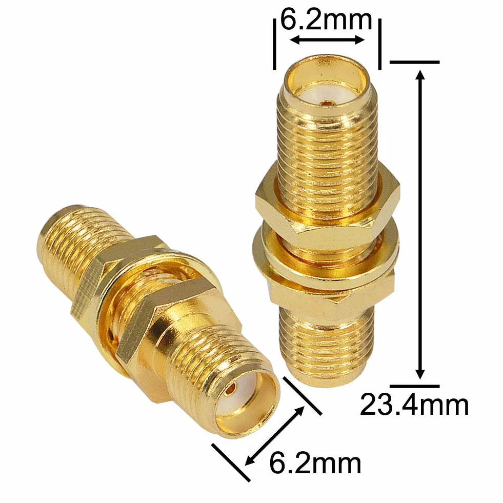 Adattatore coassiale SMA femmina a femmina per antenna WiFi 4G connettore paratia