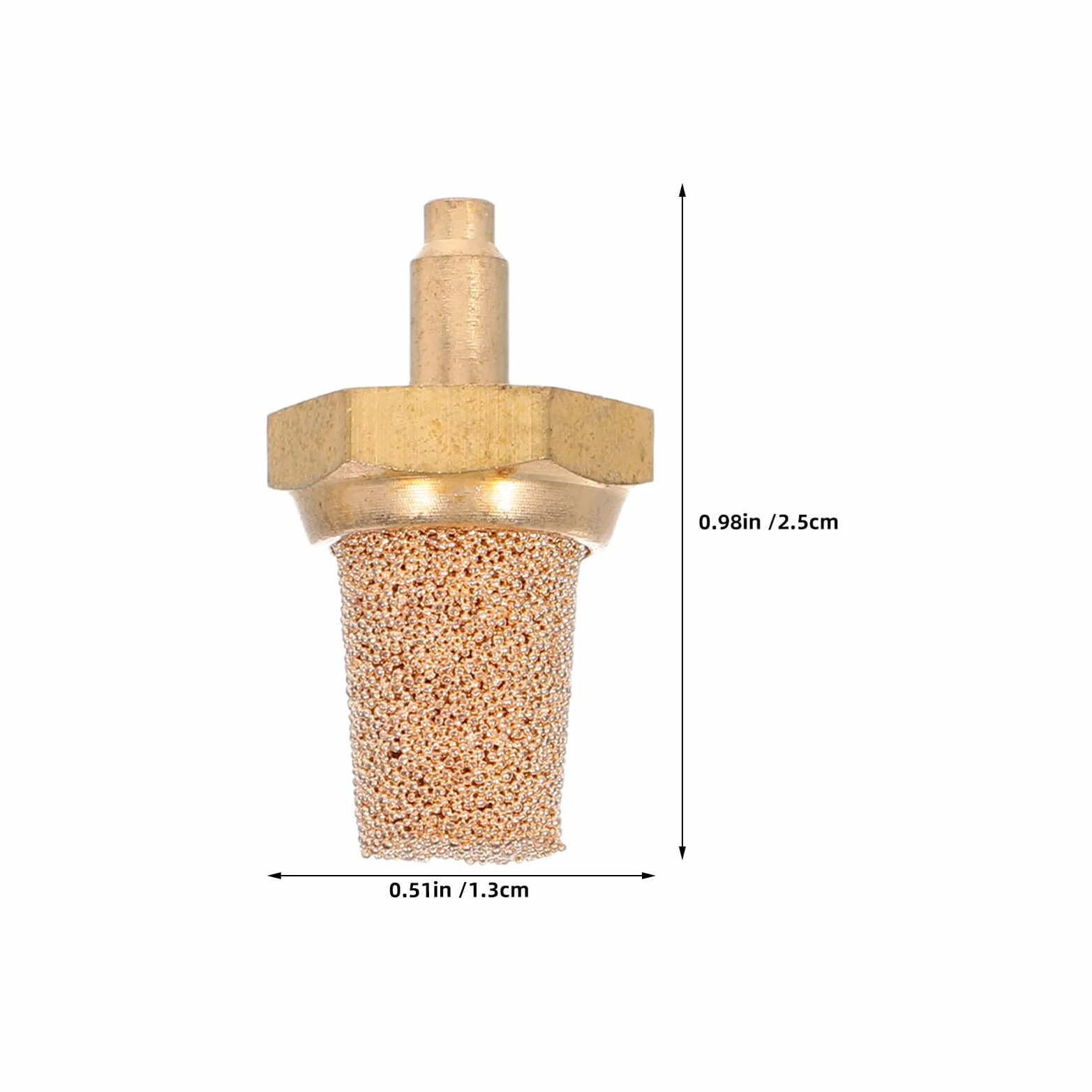 Ciieeo Filtro Silenziatore in Rame M5 per Macchina del Fumo, 6 Pezzi, Accessori Compressore Aria