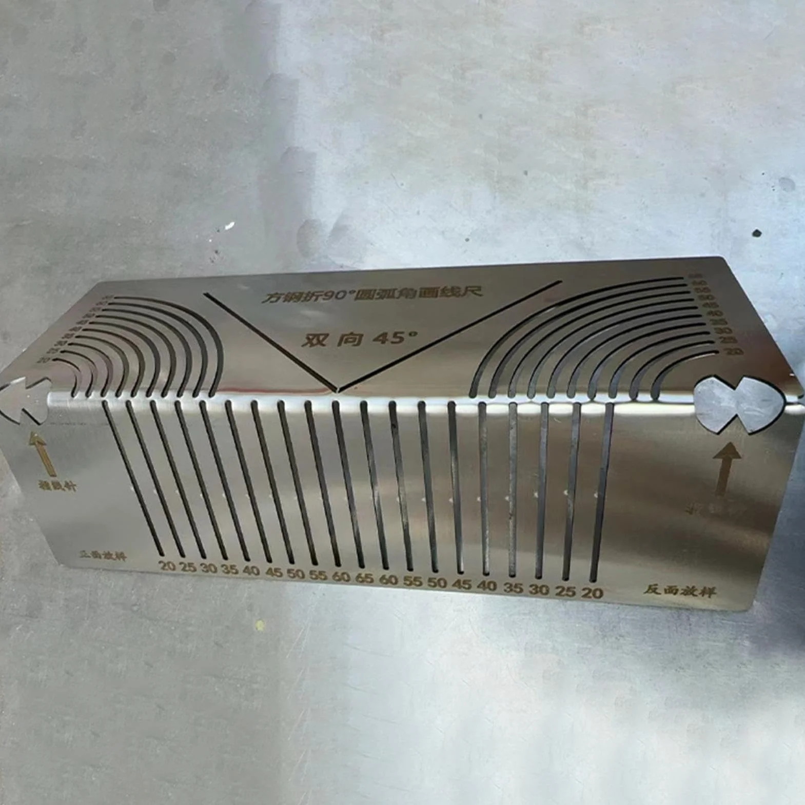Strumento di marcatura Anglearc, angolo di precisione e, righello parallelo in acciaio inox, strumento di costruzione, righello parallelo, righello pieghevole a 90 gradi,