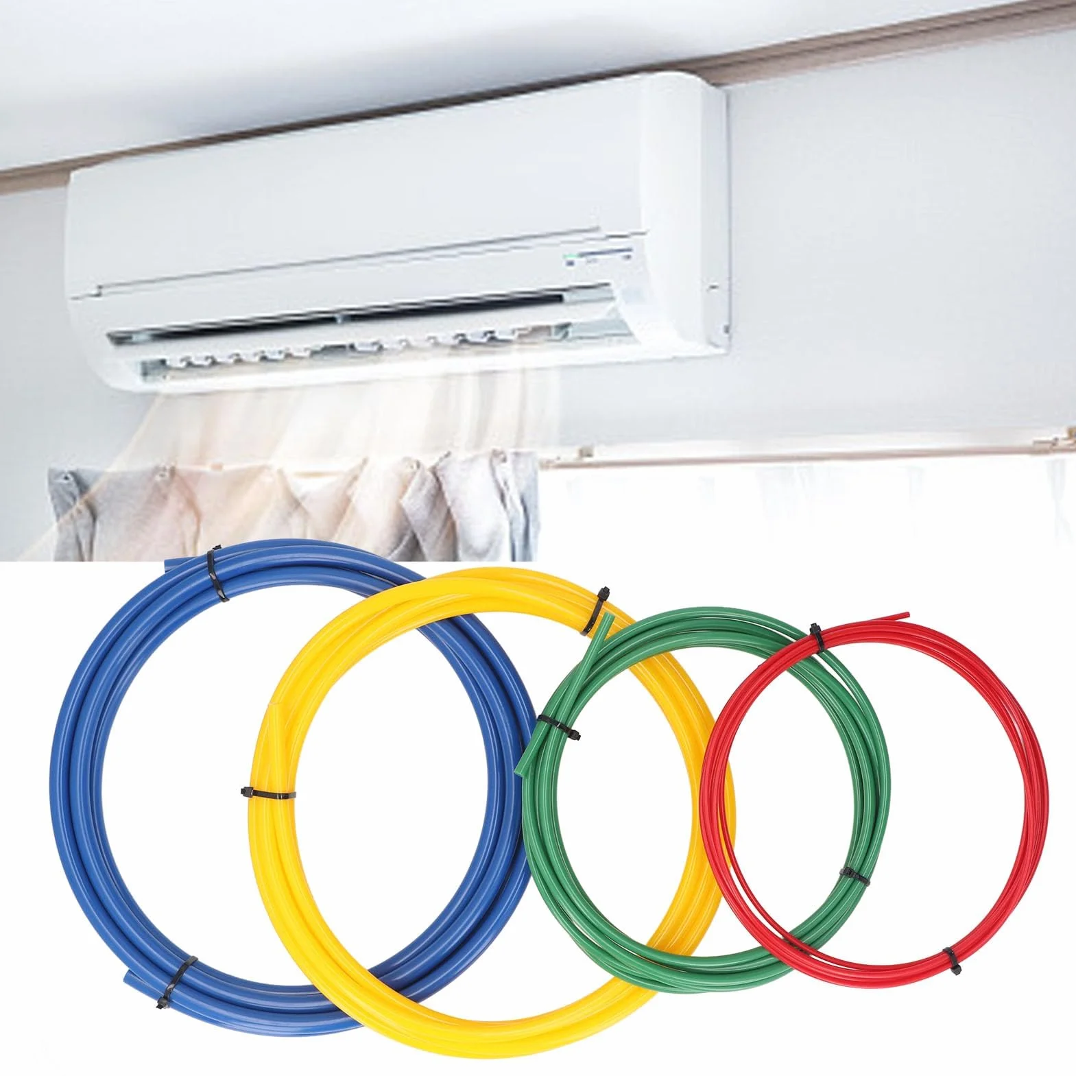 4 Pezzi Piegatubi per Tubi in Rame per Condizionatore D'aria 1/4in 3/8in 1/2in 5/8in Piegatubi per Tubi in Plastica PE Riutilizzabile Strumento di Piegatura per Tubi 4m / 13.12ft