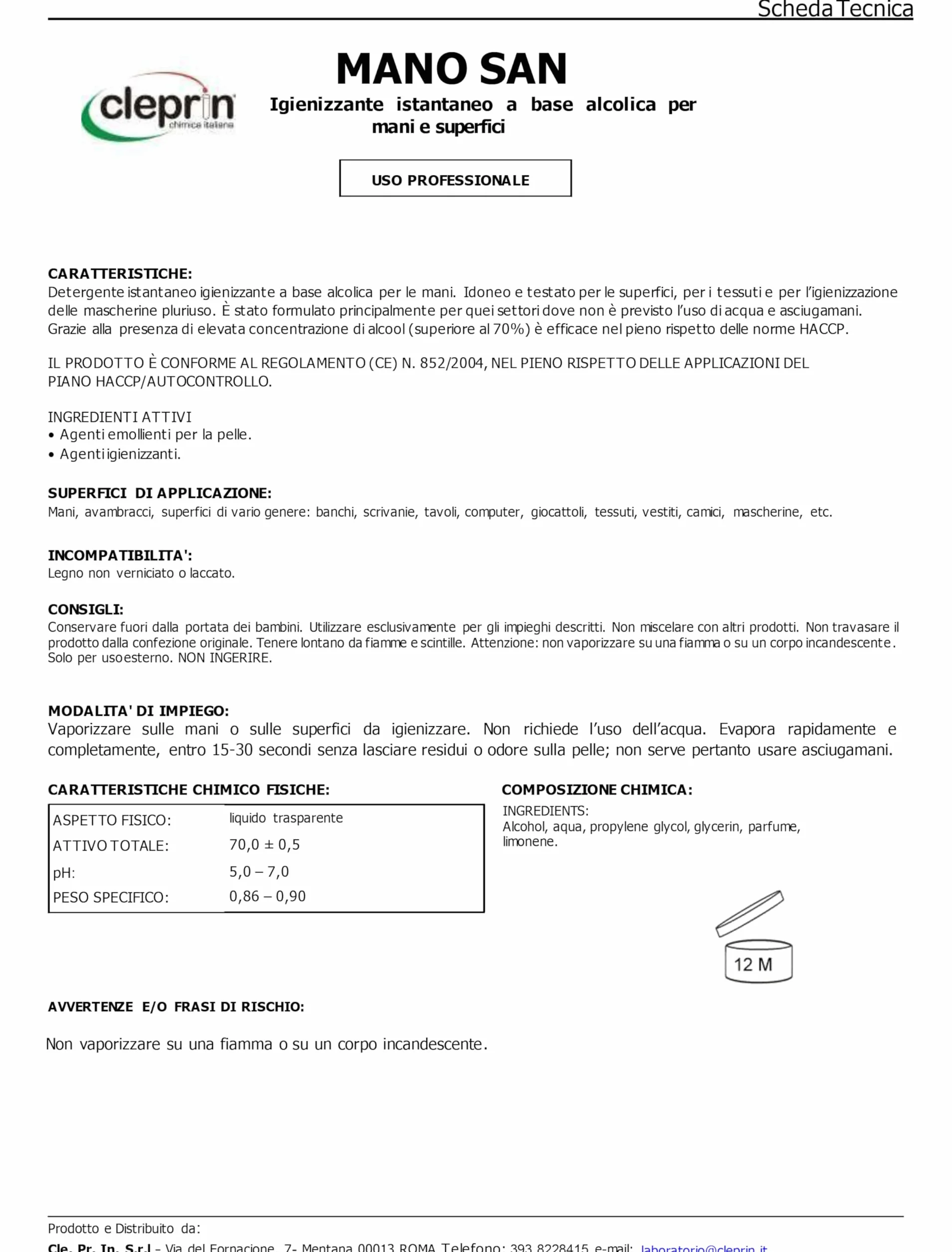 DETERGENTE MANI ANTIVIRUS FUNGHI E BATTERI 500ML. ANCHE PER SUPERFICI