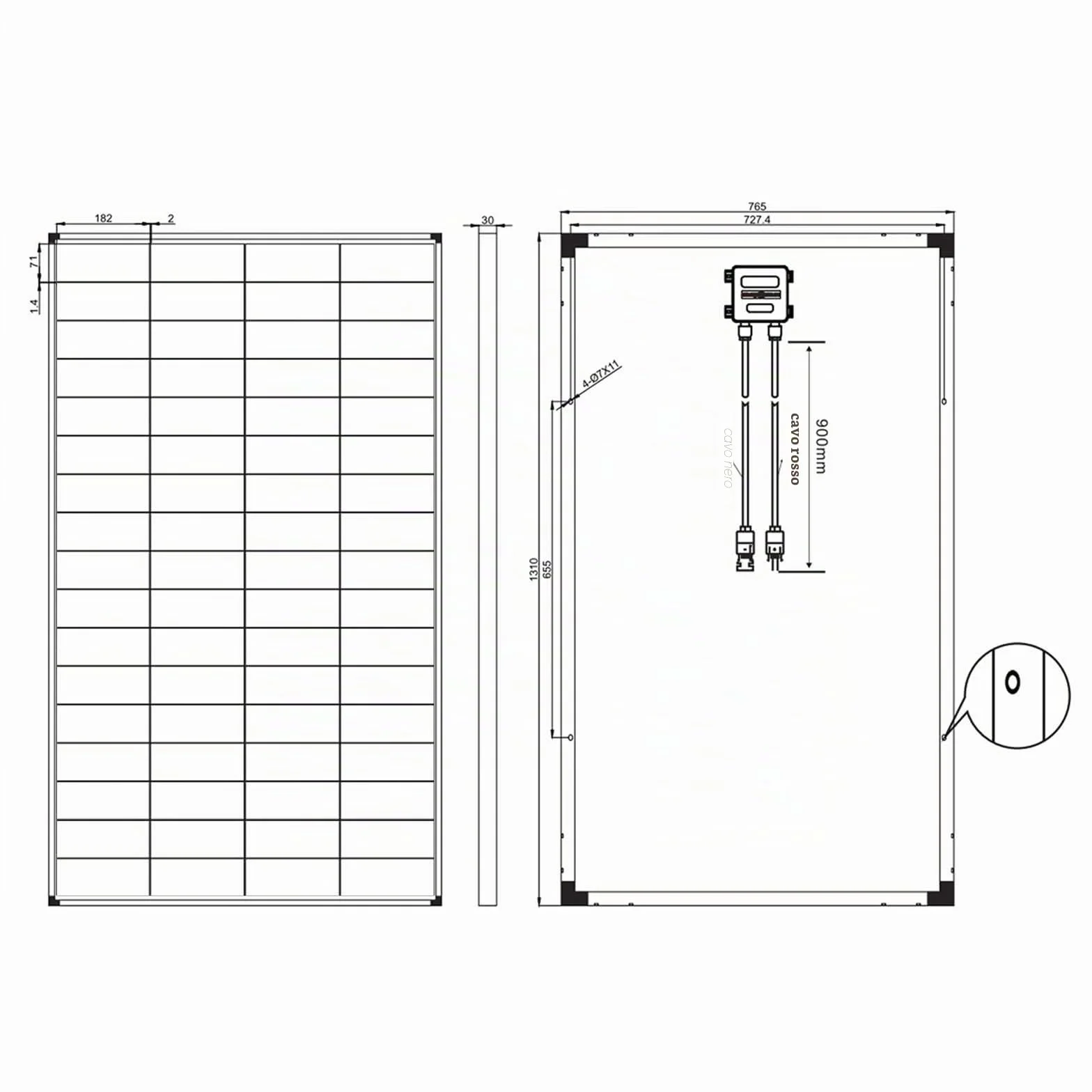 enjoy solar® Modulo Solare Monocristallino 210W 36V, celle da 182 mm, 10 busbars – Ideale per camper, impianti da balcone, casette da giardino, barche (per sistema PV 24V)