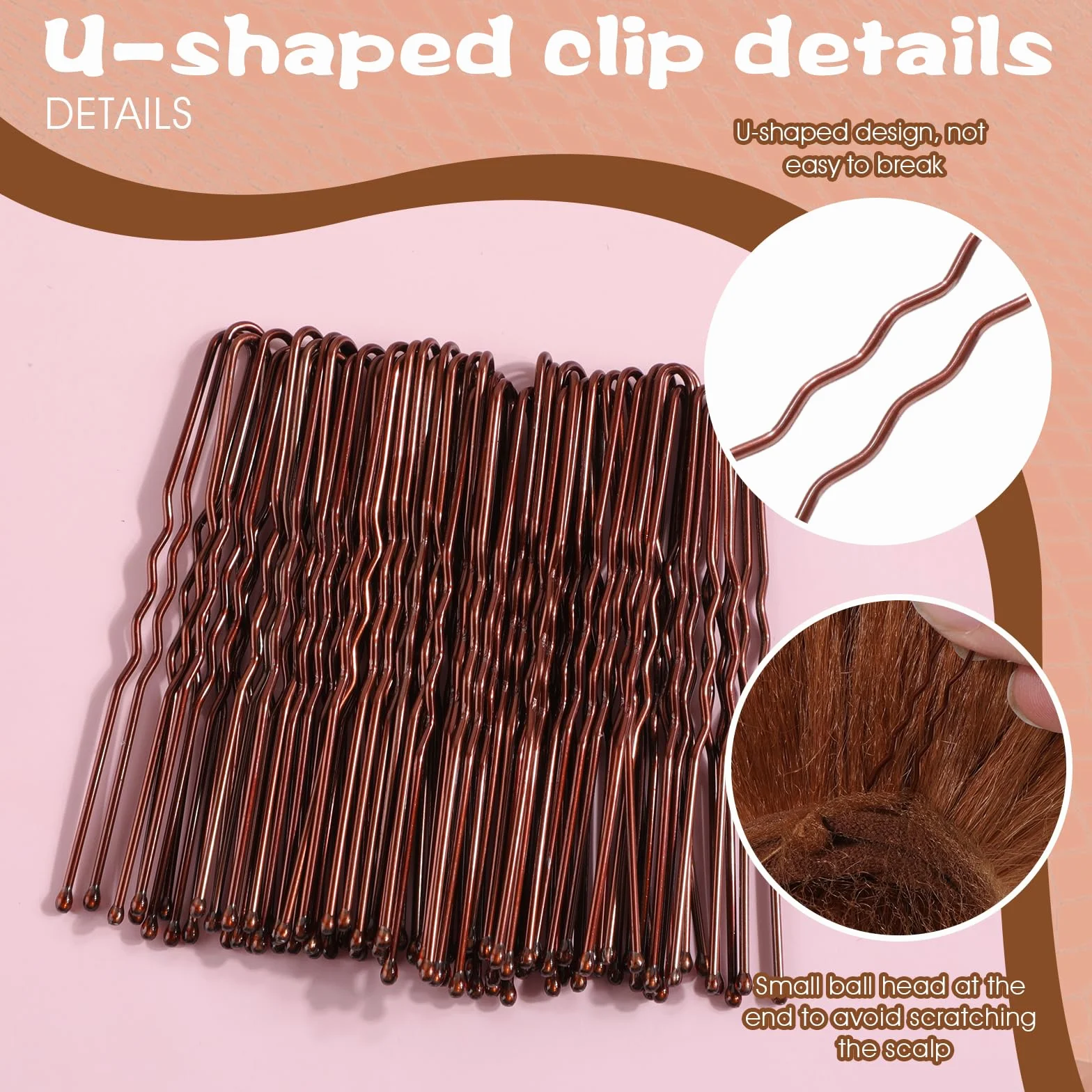 Giantree Retine per capelli per chignon 20 sztuk 50 forcine a U invisibili