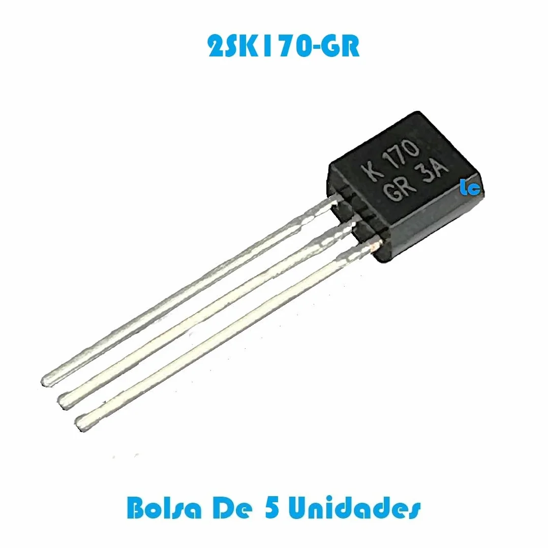 Transistor 2SK170-GR - 2SK170-BL - 2SK170 - Tipo JFET - Incapsulato TO-92 - Borsa da 5 pezzi