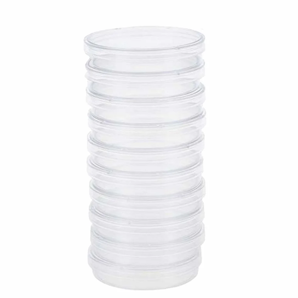 10 pezzi, Plastica di Petri, con Coperchio,MONOUSO Piastra di Petri Sterilizzata Trasparente, per Cultura di Laboratorio Lievito Batterico(70mm)