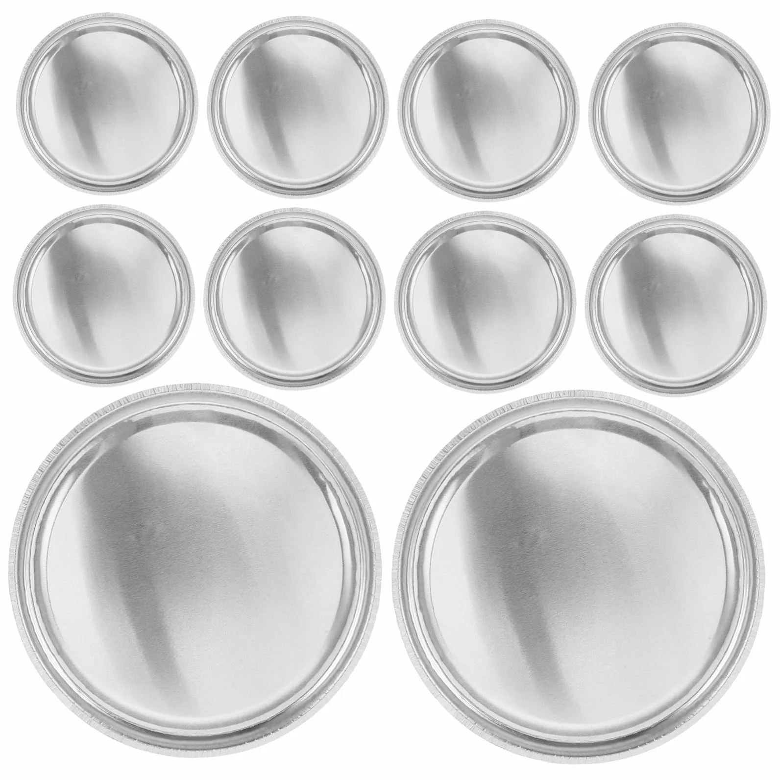 SHINEOFI 10 Pezzi Piatto con Precisione per Laboratorio di Pesata in Alluminio Resistente e Leggero per Pesare Polveri in Scientifico