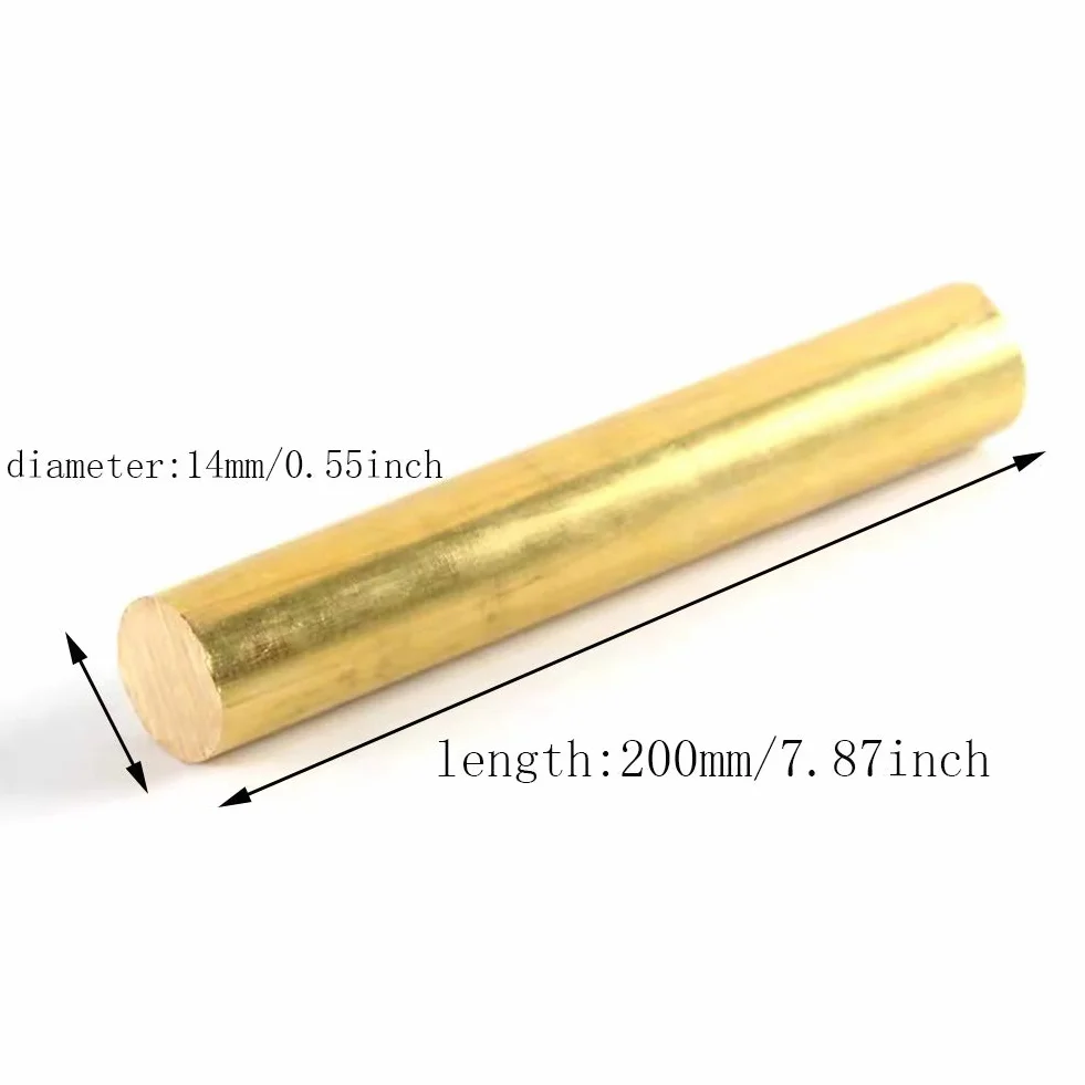 Pręt Okrągły Mosiądz H59 14mm x 200mm do Obróbki Skrawaniem Spawania