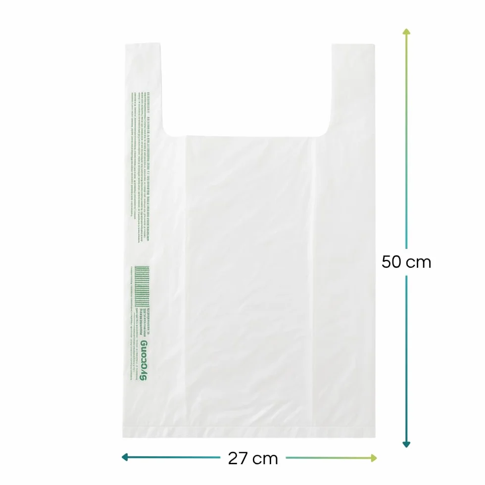 VIRSUS Buste Compostabili 27+7+7x50cm Sacchetti da 500 Pezzi. Shopper Spesa, Busta per Alimenti, Sacchetti Biodegradabili per Umido