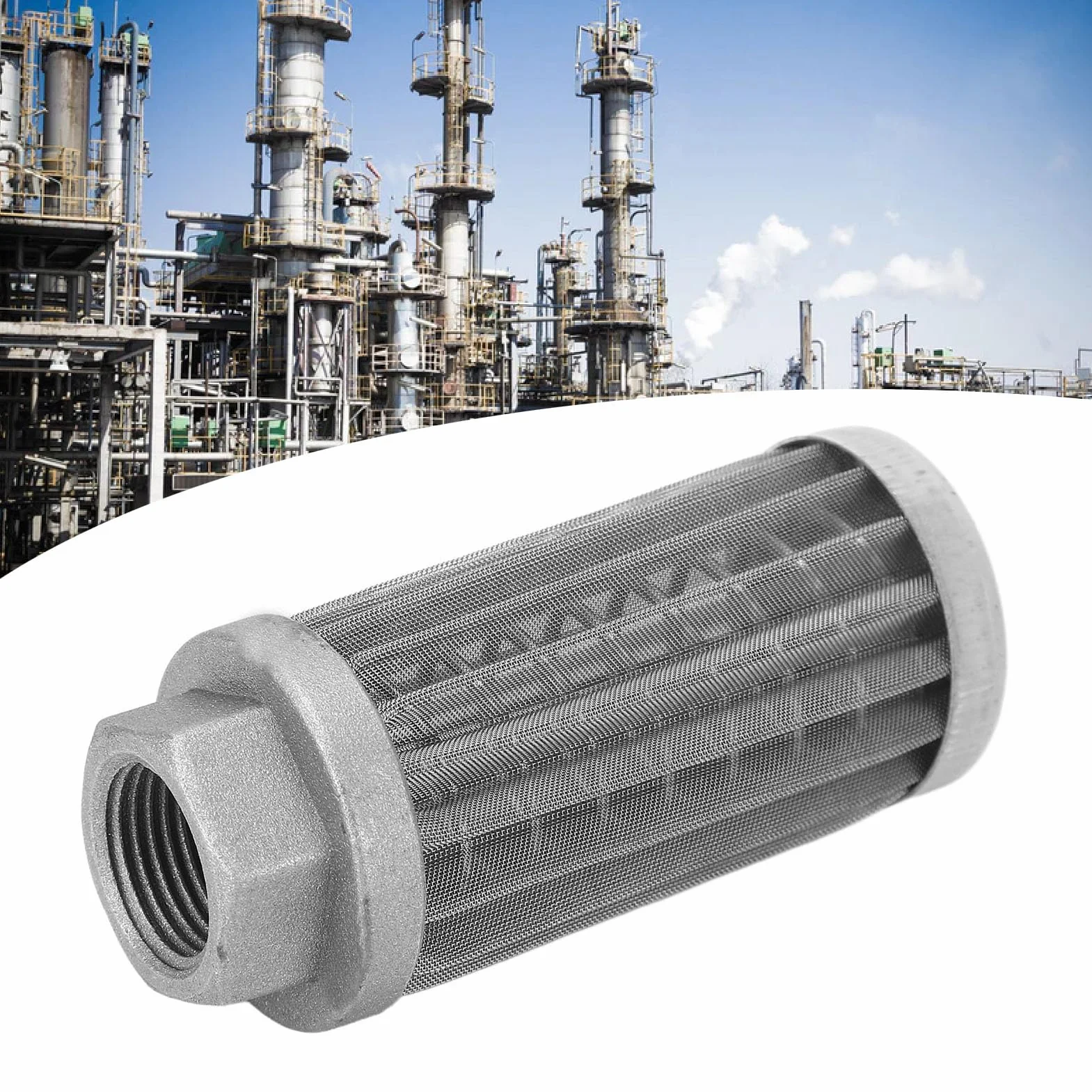 Filtro di Aspirazione Idraulico, Olio, Rete Acciaio Inossidabile, Collegamento Tubolare, per Generatore