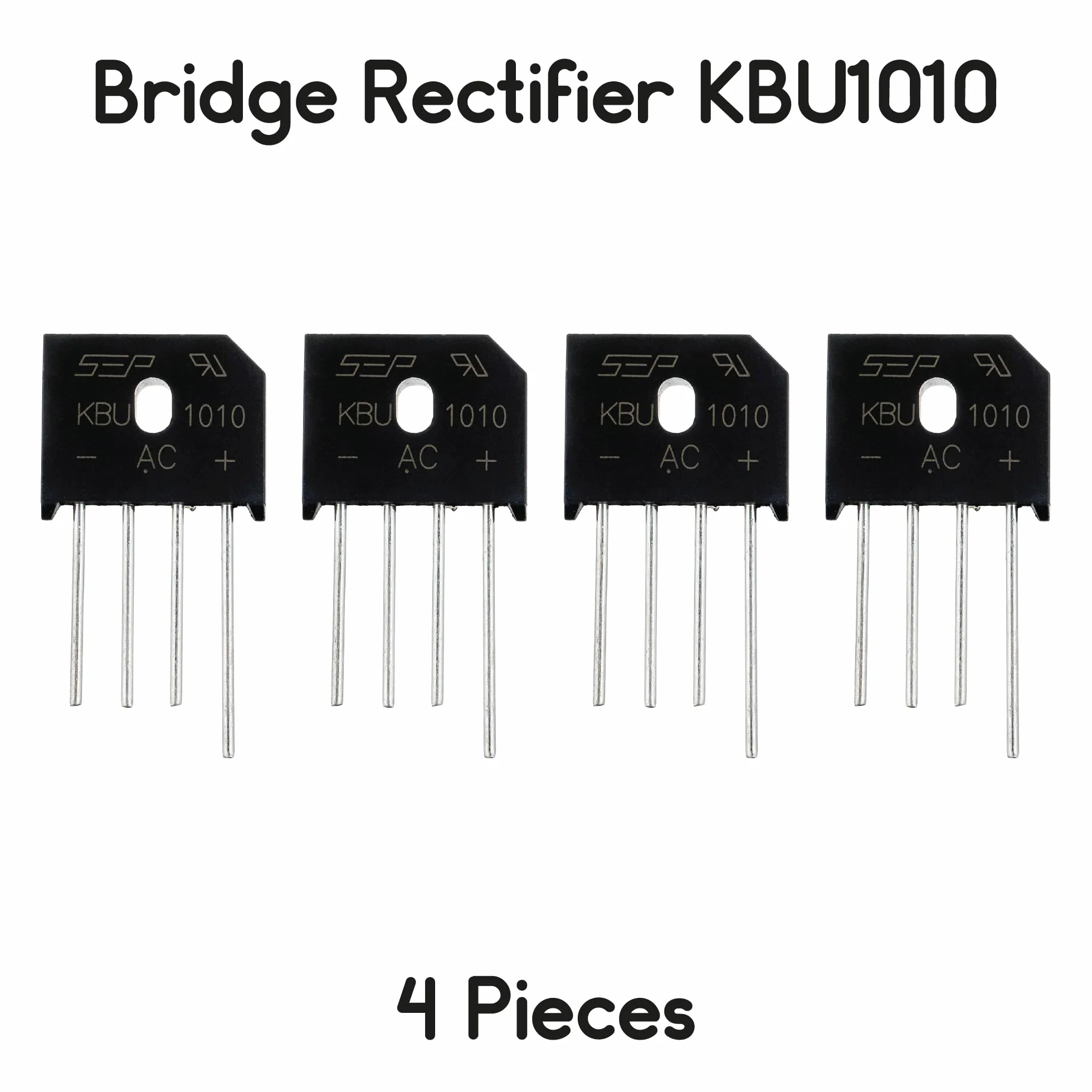 Ponte raddrizzatore KBU1010 1000V 10A 4 pezzi