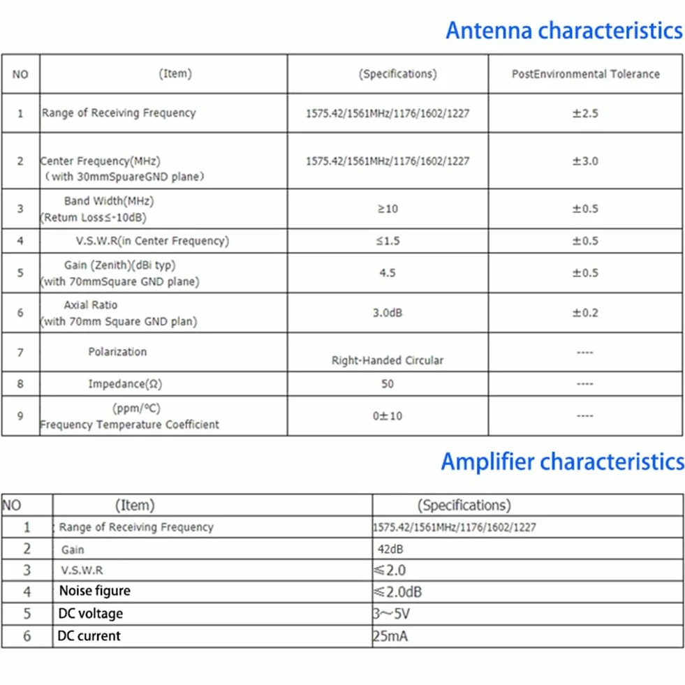 Antenna RTK RTD ad alta precisione Posizionamento Centimetrico L1+L2+L5 Antenna di Misurazione GNSS a 3 satelliti e 7 Frequenze