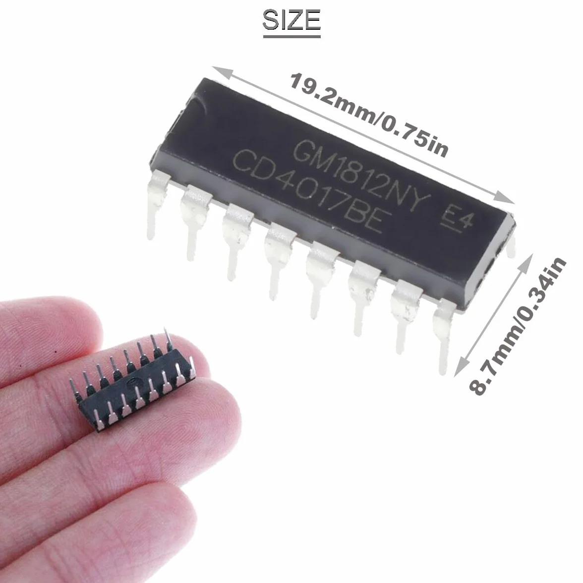 20 pz CD4017BE CD4017 CMOS Decade Counter con 20 uscite decodificate Adattatore per presa chip, per HEF4017BP TC4017BP DIP-16 CD4017 CD4017B HCF4017BE