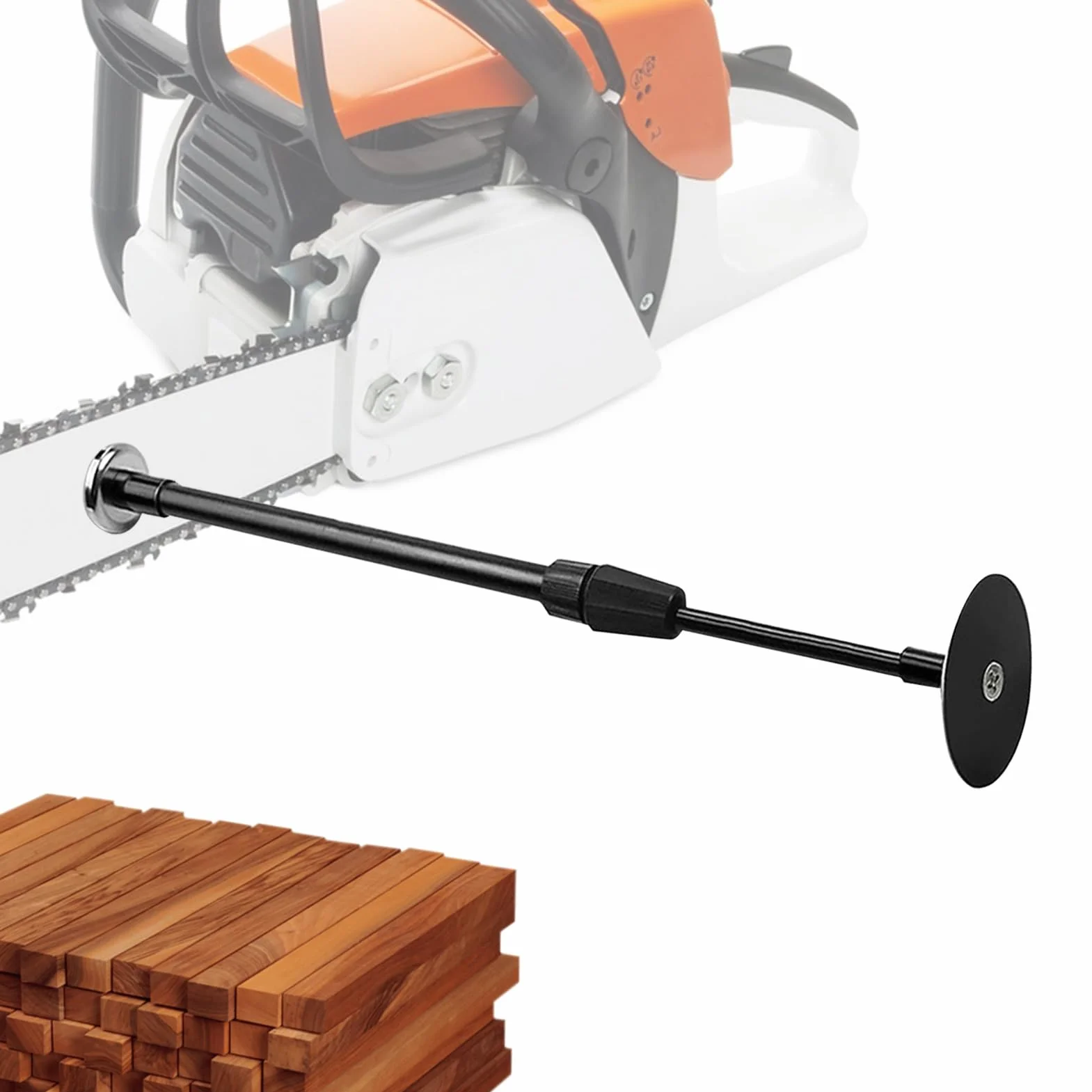 Tsuchiya Misuratore di legna da ardere per motosega regolabile magnetico strumento di misurazione montato sulla barra