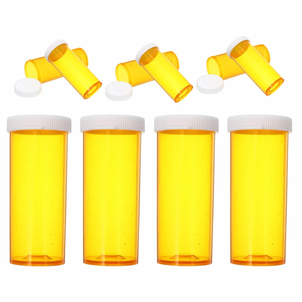 Porta Pastiglie Arancione in Plastica Pp Organizzatore Compatto Portatile per Farmaci e Pillole 10 Pezzi