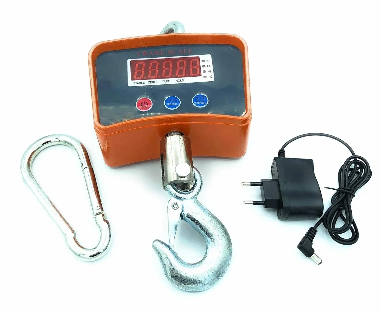 Bilancia Dinamometro Digitale Professionale 500 kg Gancio Industriale Sospensione