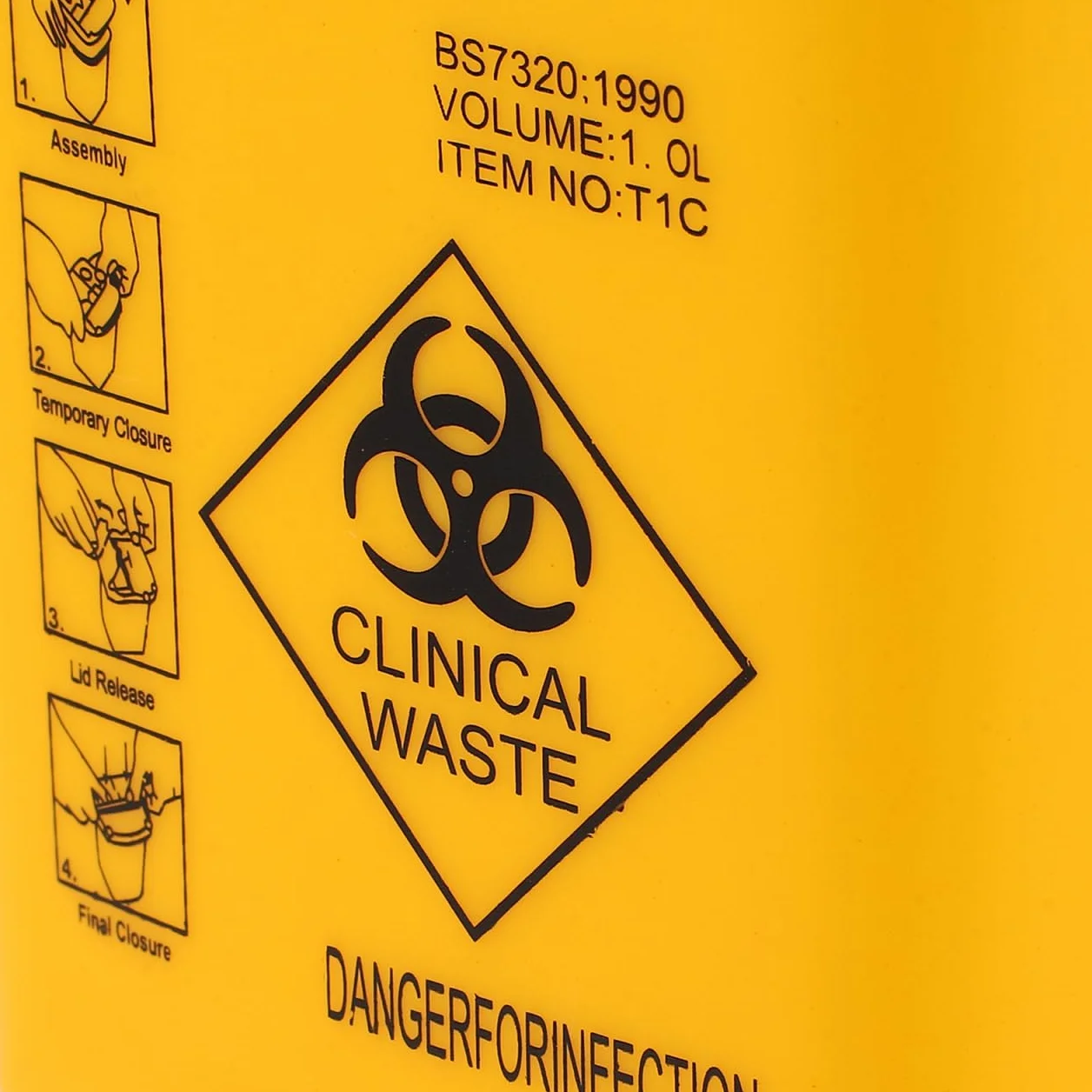 Serbatoio di scarico per cannule Medibox 1 litro giallo 5 pezzi