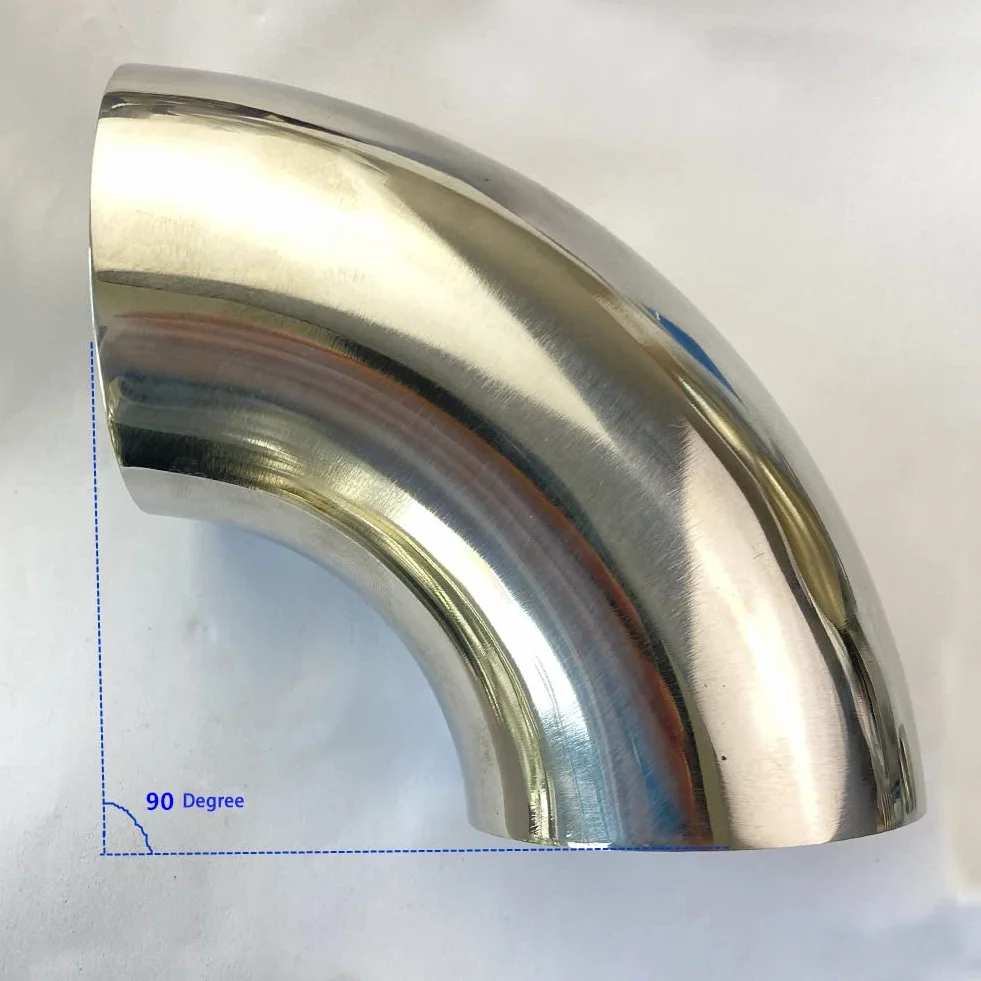 Curva in acciaio inossidabile SS304 90 gradi 65mm 2,5 pollici gomito di piegatura tubo