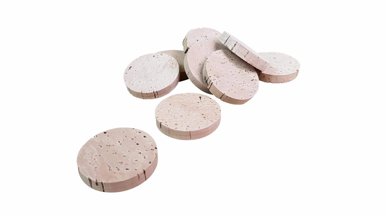 Dischi in sughero 35 mm x 6 mm, 20 pezzi, sughero naturale per bricolage e modellismo