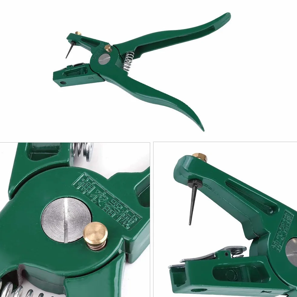 Pinza Etichette - Pinze per Auricolari Animali con Pin di Ricambio L'installazione Maiali Bovini Orecchie Maiale Caprino Animale