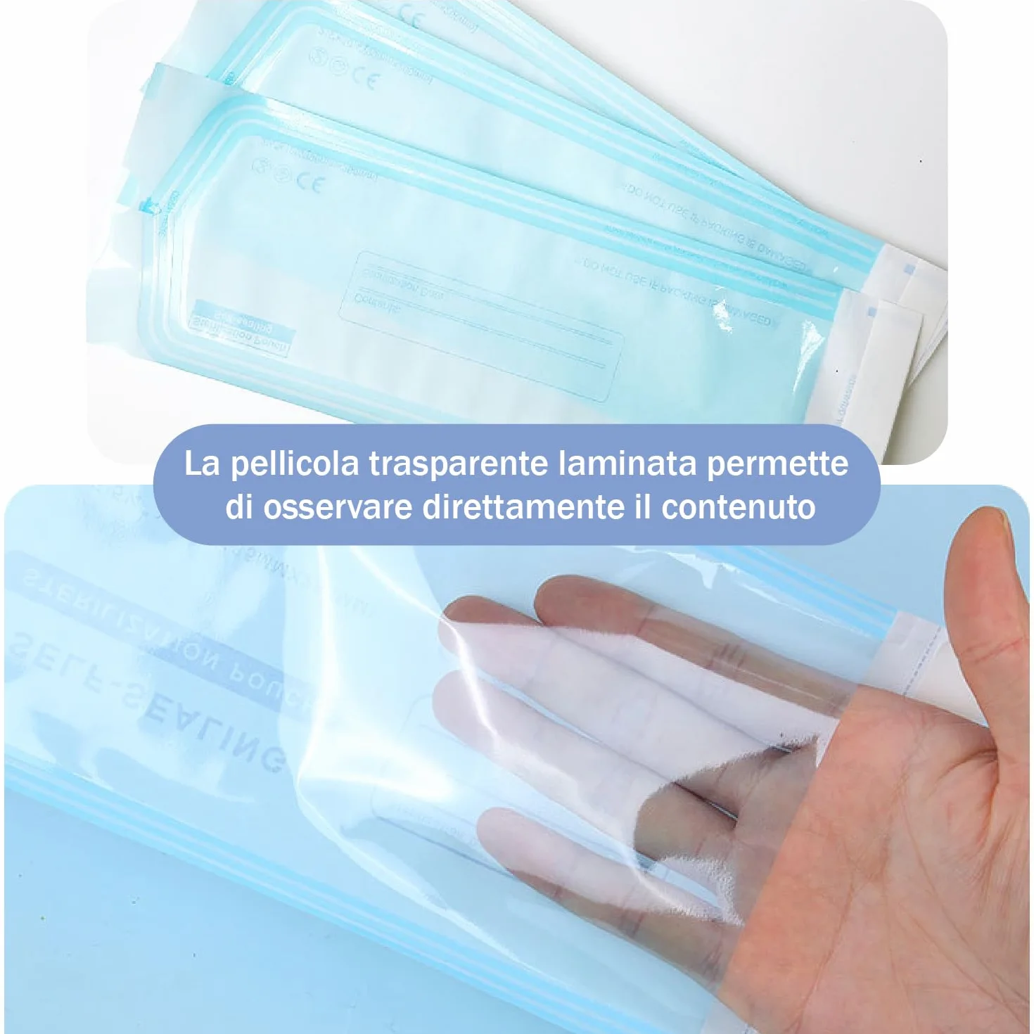 150 Pezzi Sacchetto Di Sterilizzazione, Acchetti Sterili in PVC, Sacchetti Per Autoclave, Buste Autosigillanti per Sterilizzazione, Buste Per Sterilizzazione