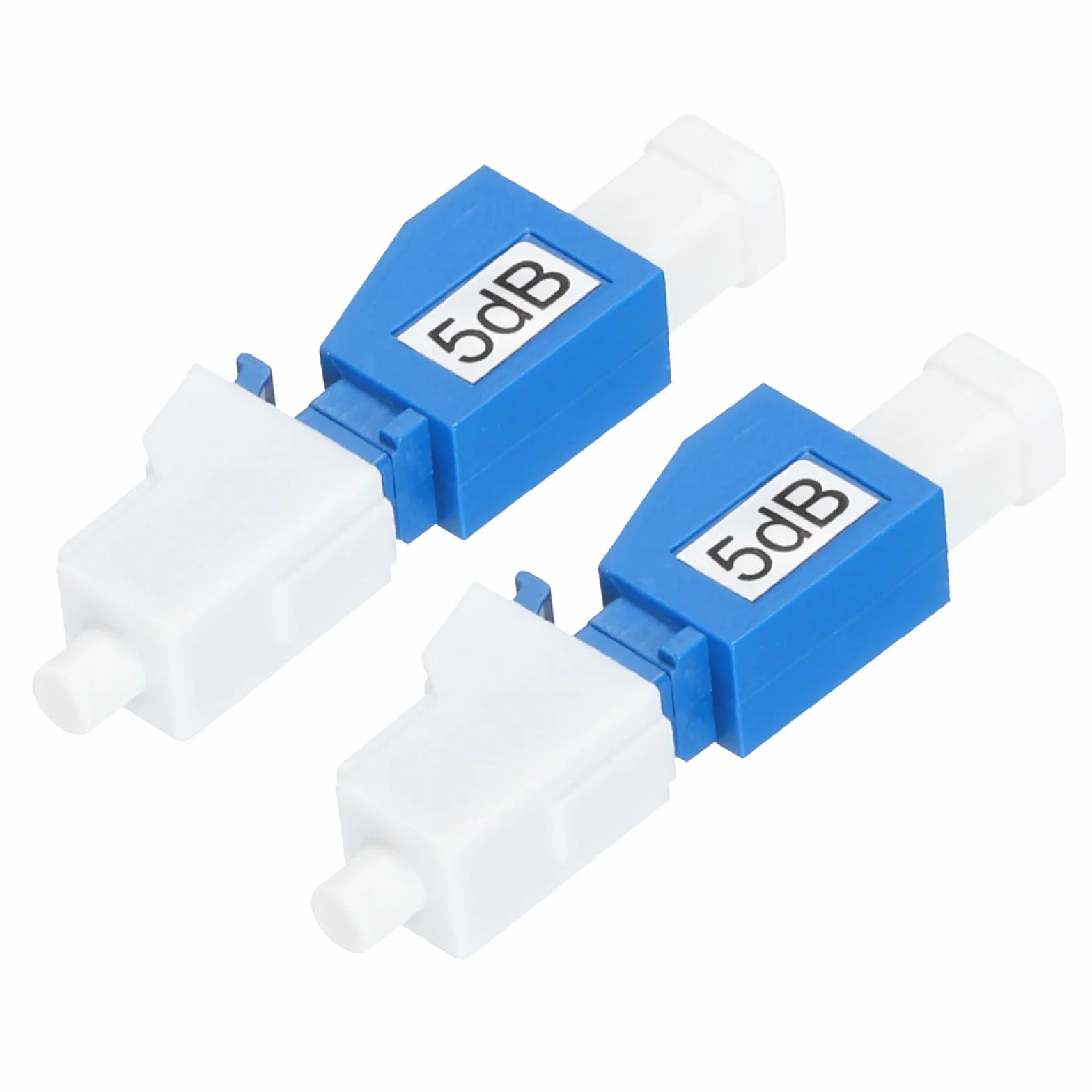 QUARKZMAN Attenuatore in Fibre Ottica Lc da 5db, LC/UPC Sm Single Mode Attenuatore in Fibre Ottica Fisso Maschio-Femmina per Trasmissione in Fibre Ottica Confezione da 2