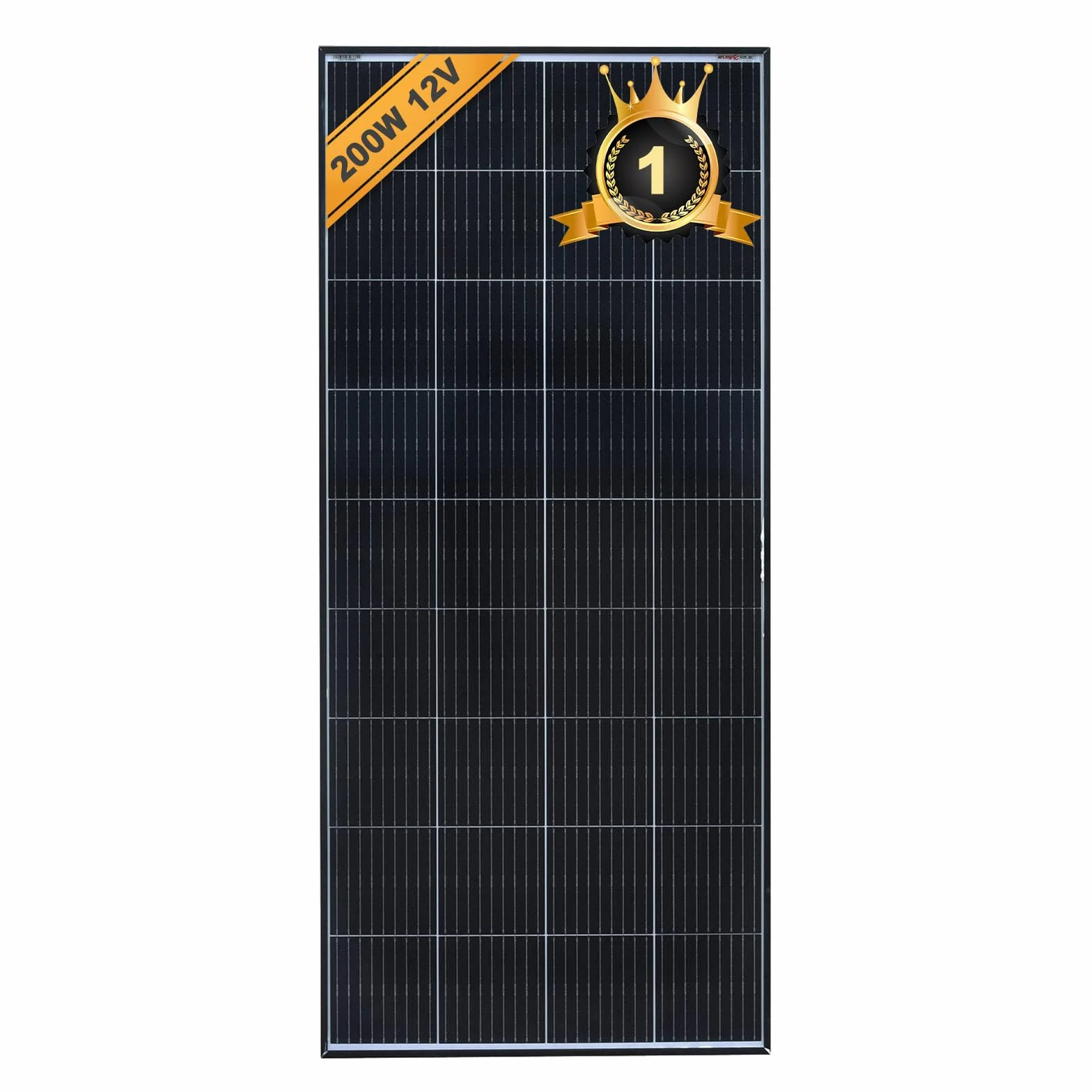 enjoy solar® Modulo Solare Monocristallino 200W 12V, PERC 9BB – Ideale per camper, impianti da balcone, casette da giardino, barche (Cornice Nera)